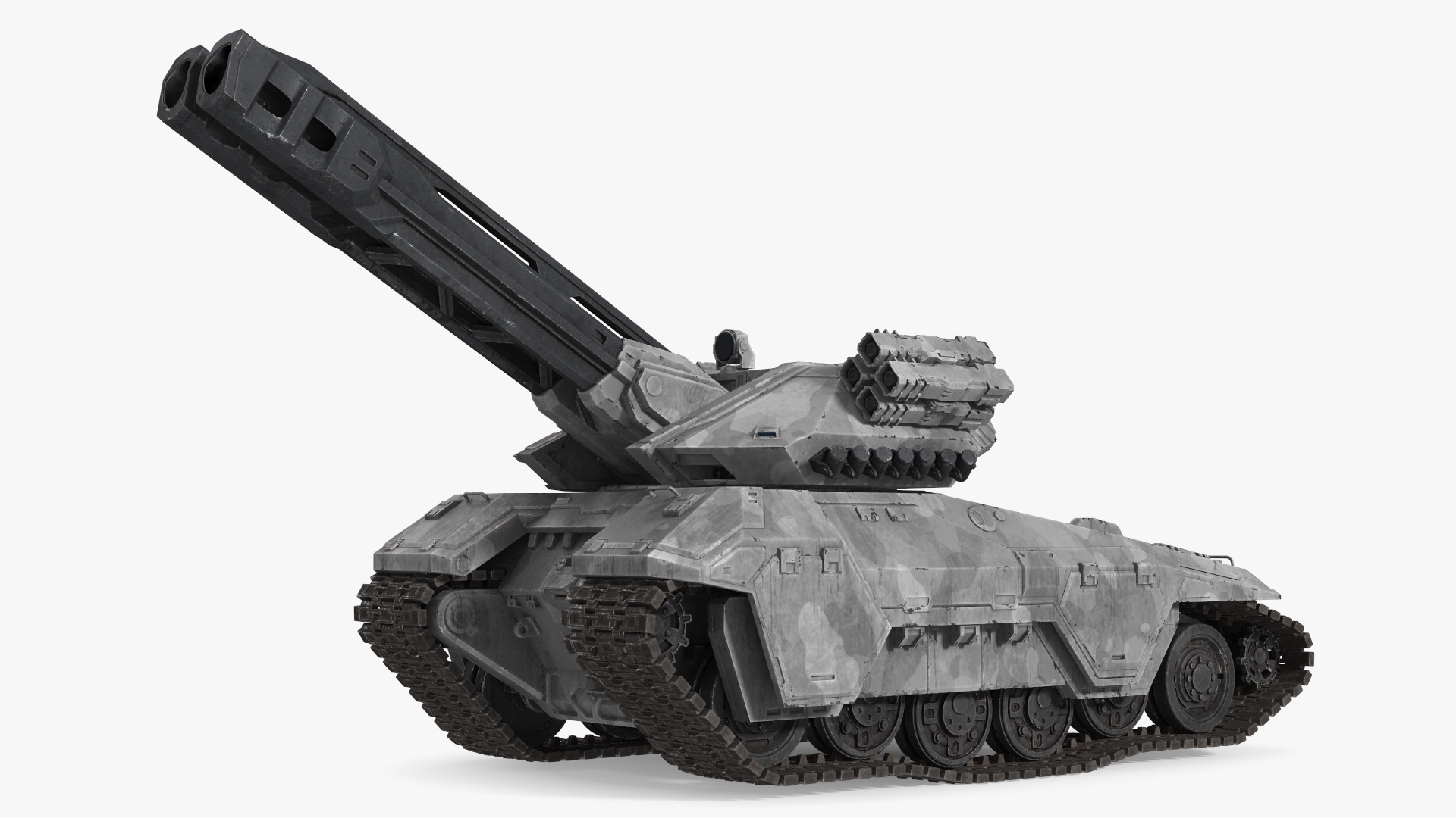 Futuristic Military Heavy Tank Rigged 3D
