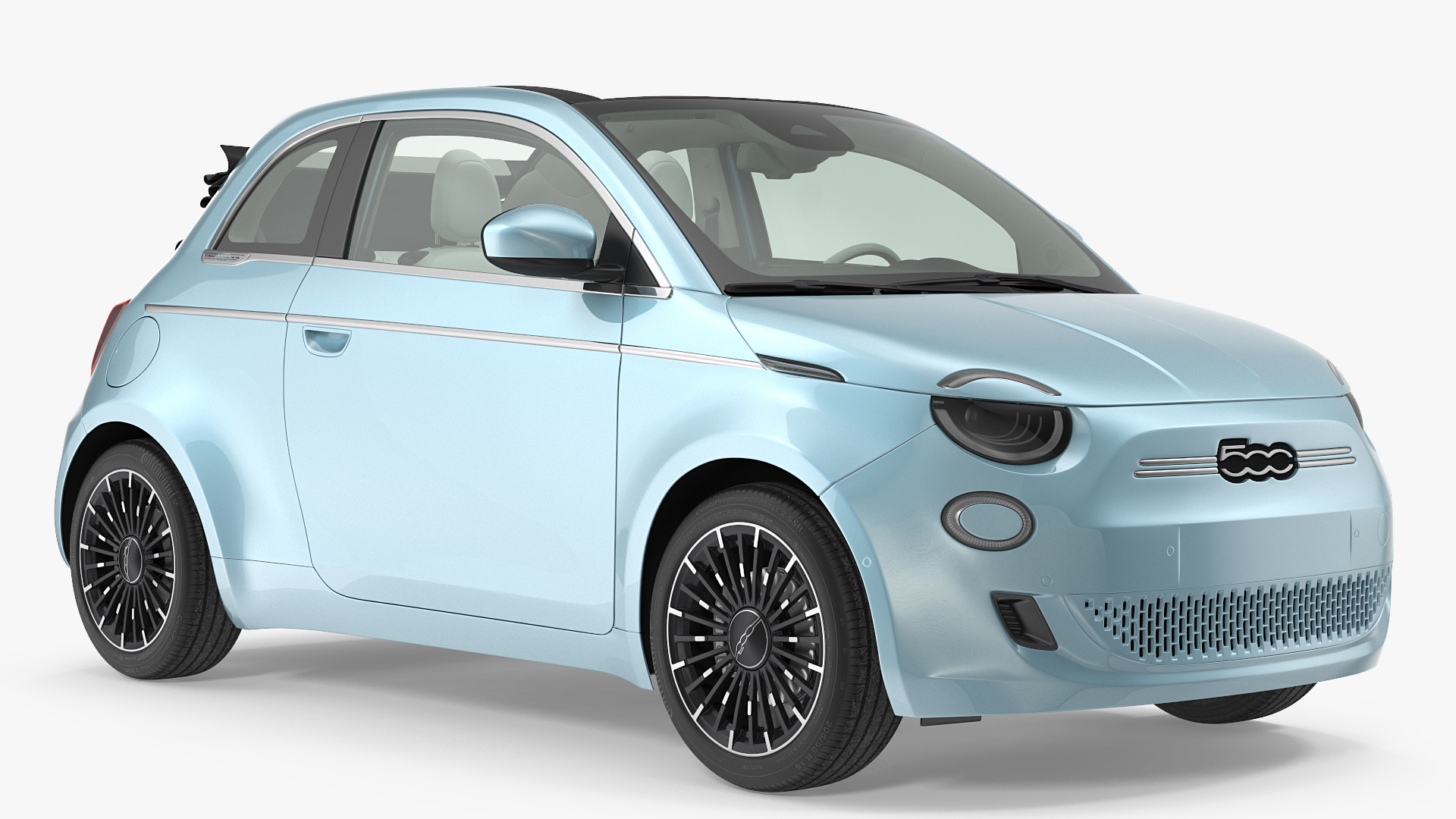 3D model Fiat 500 Cabrio LaPrima Rigged