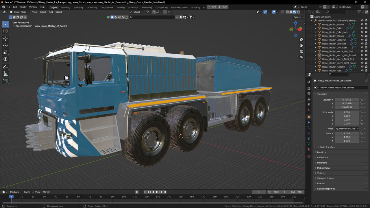 3D Heavy Hauler for Transporting Heavy Goods