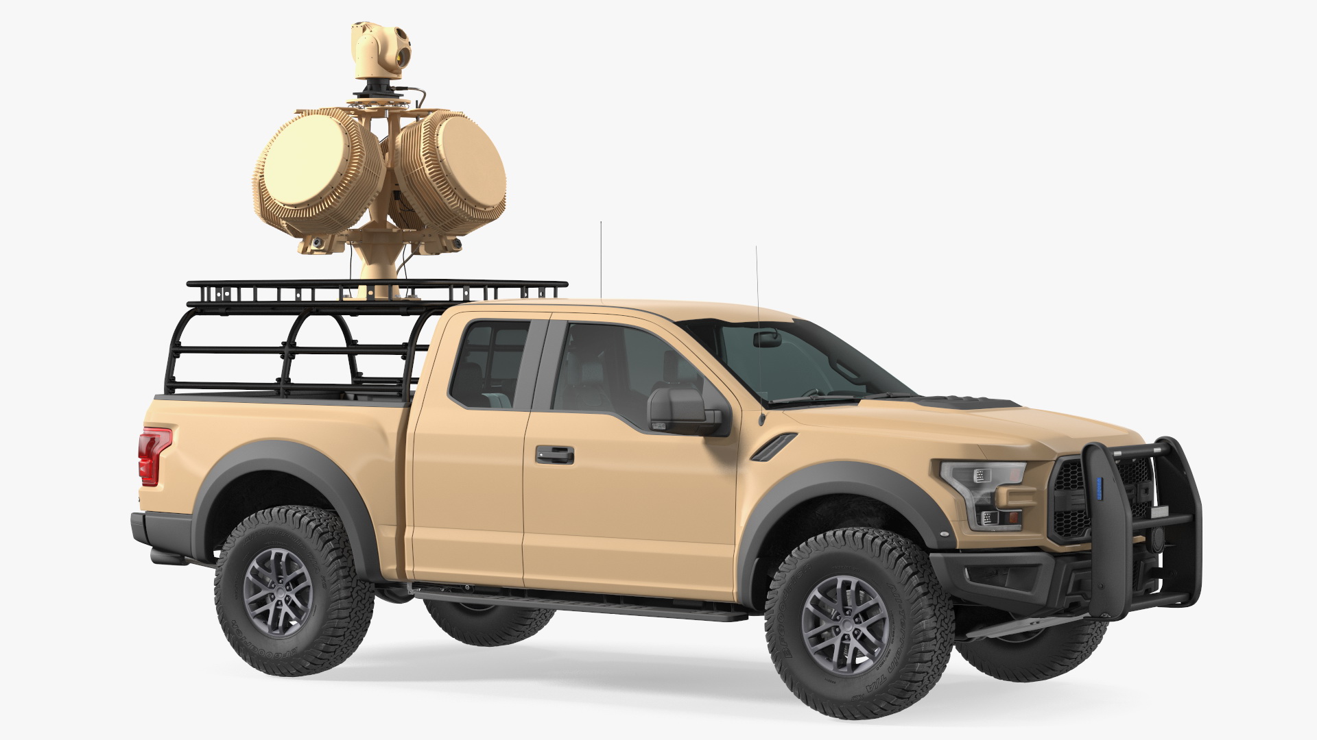 Ford F150 Raptor with X-MADIS Anti Drone System 3D