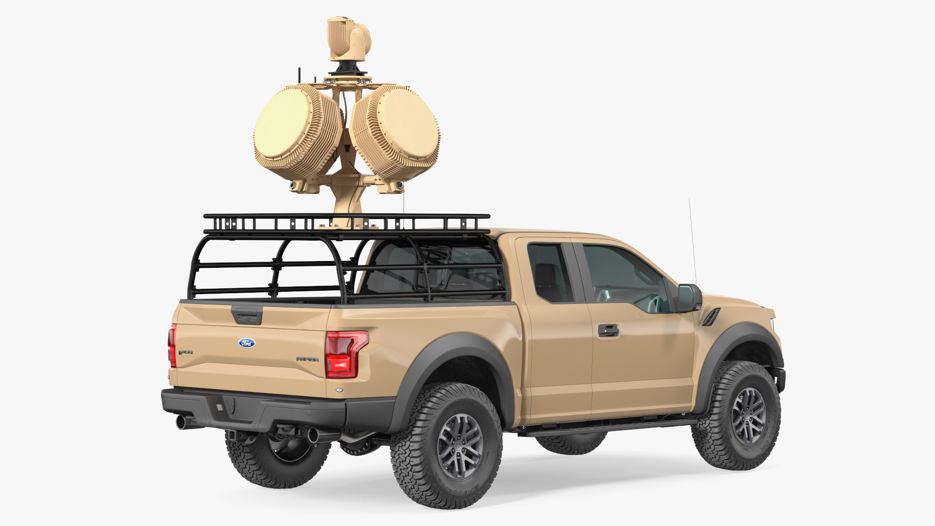 Ford F150 Raptor with X-MADIS Anti Drone System 3D