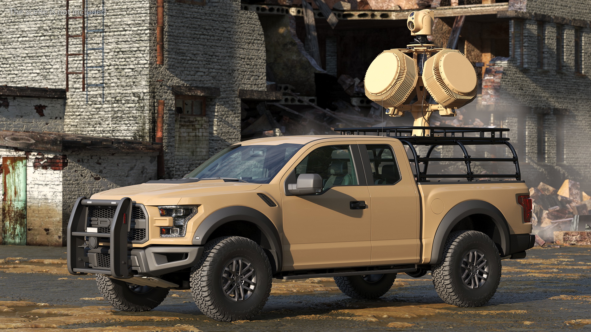 Ford F150 Raptor with X-MADIS Anti Drone System 3D