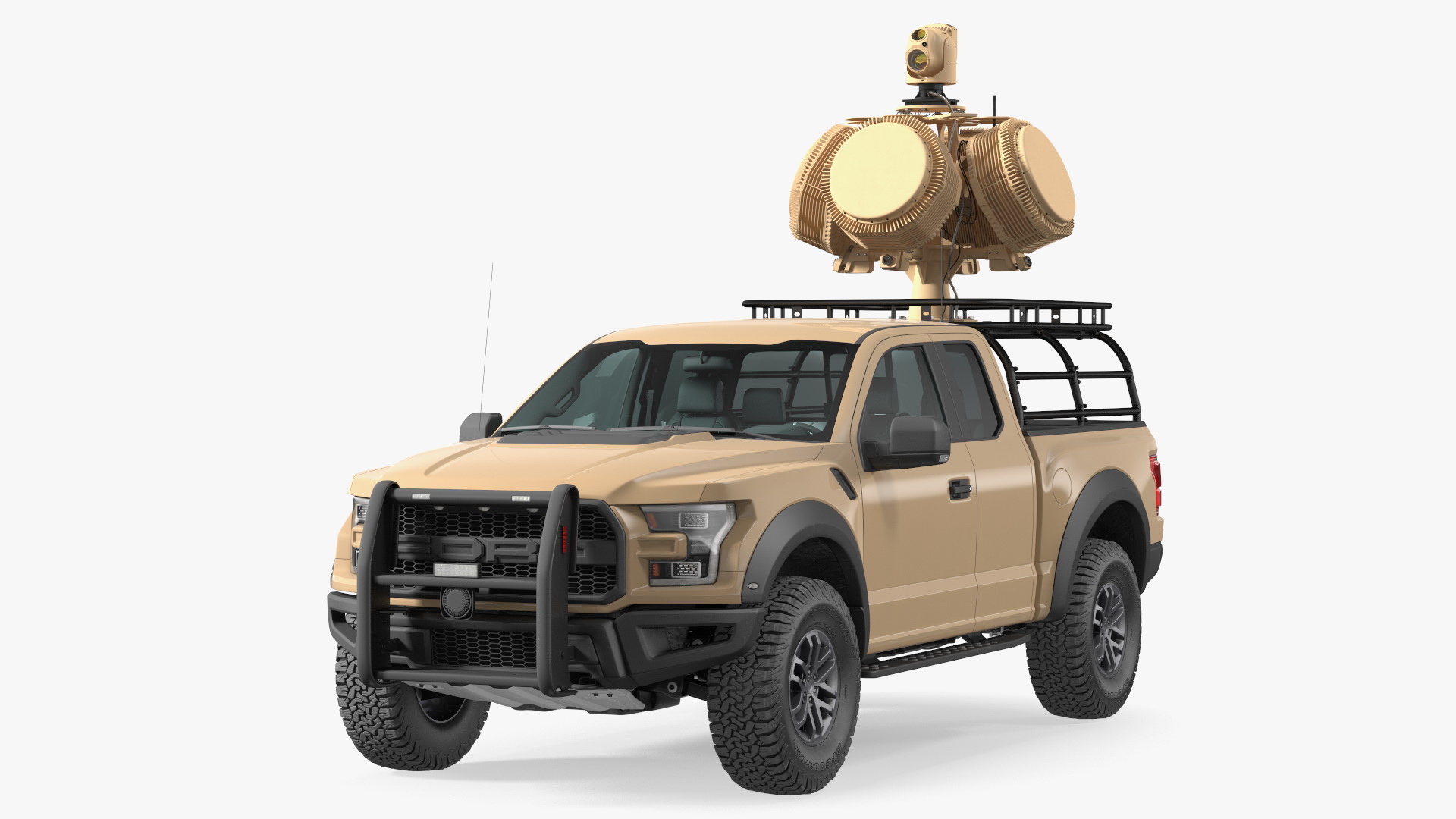Ford F150 Raptor with X-MADIS Anti Drone System 3D