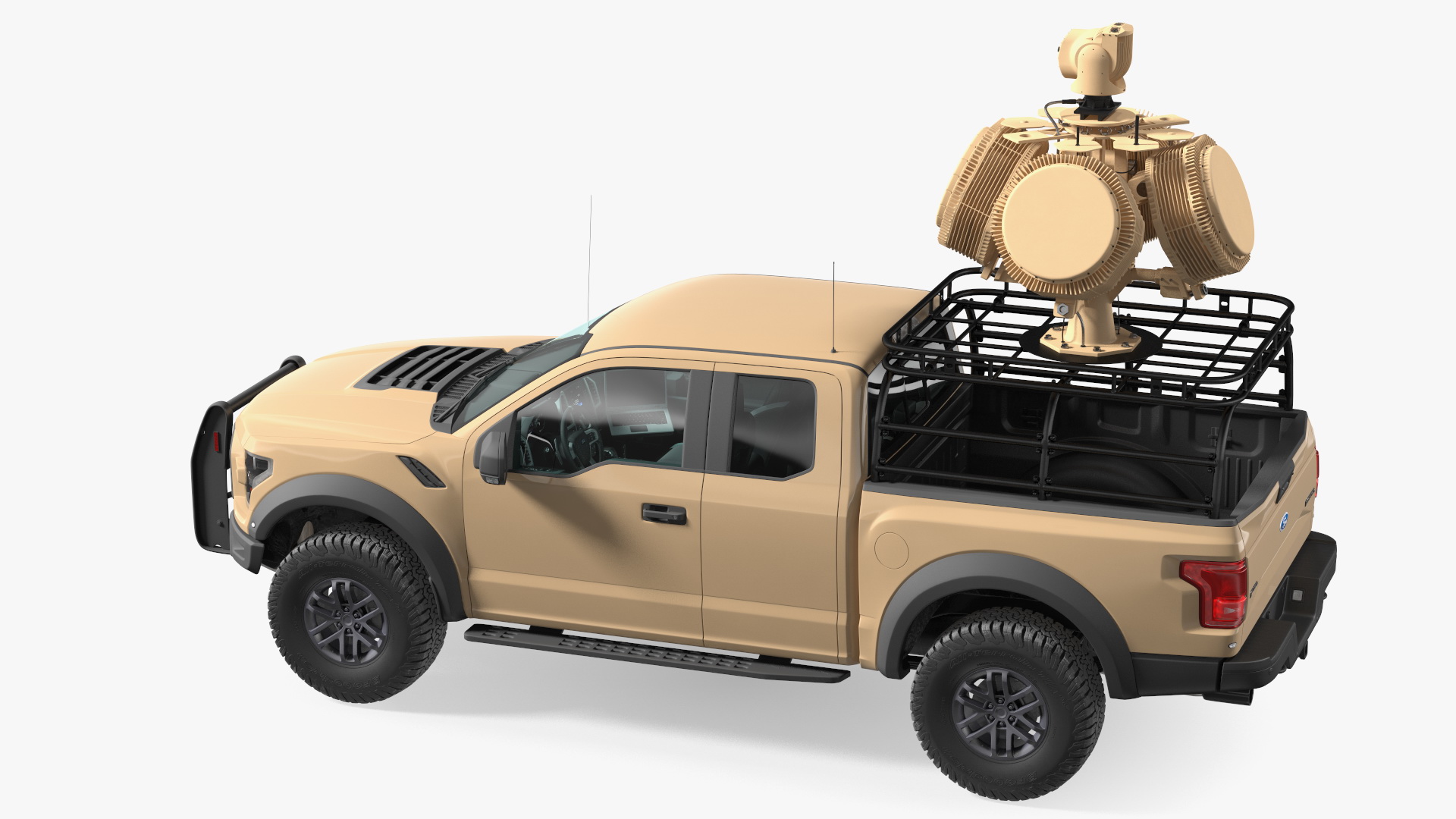 Ford F150 Raptor with X-MADIS Anti Drone System 3D