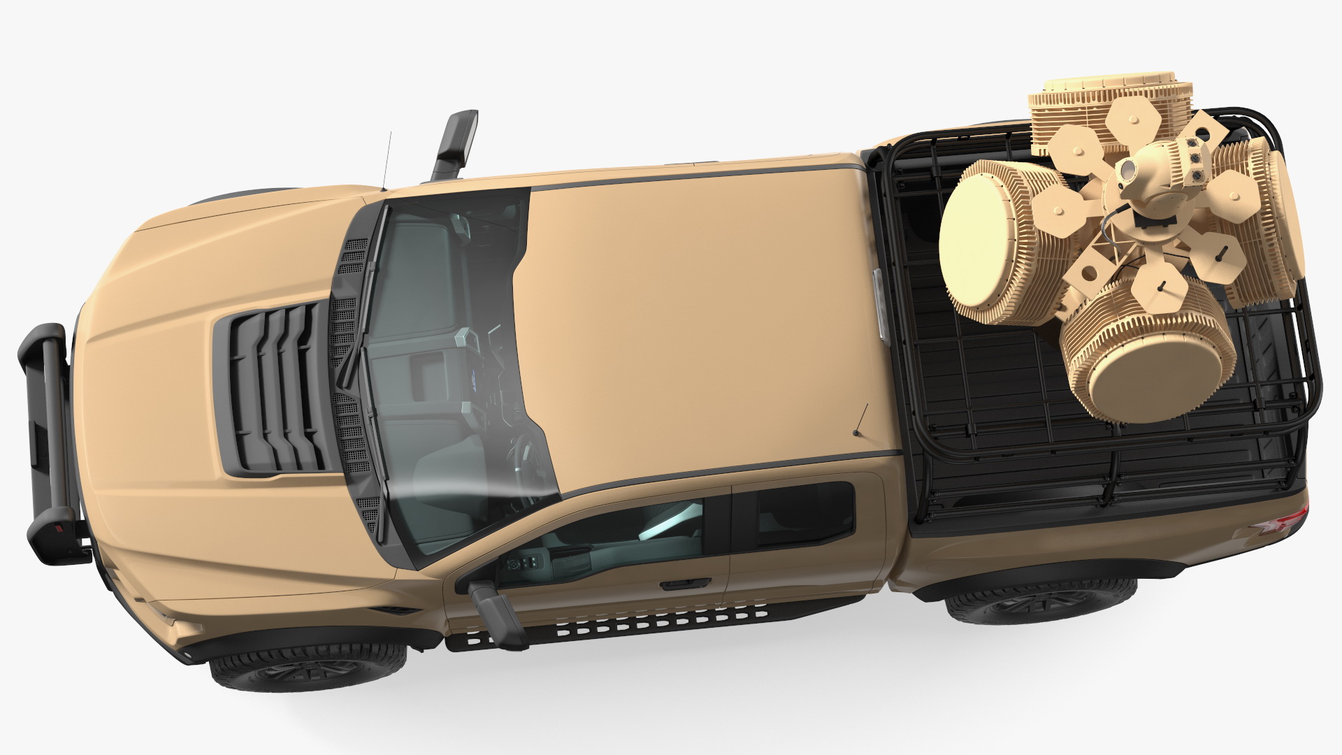 Ford F150 Raptor with X-MADIS Anti Drone System 3D