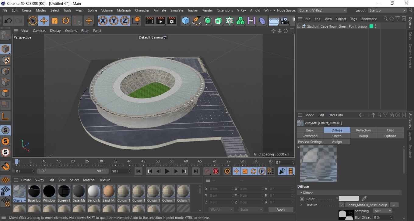 Stadium Cape Town Green Point 3D model