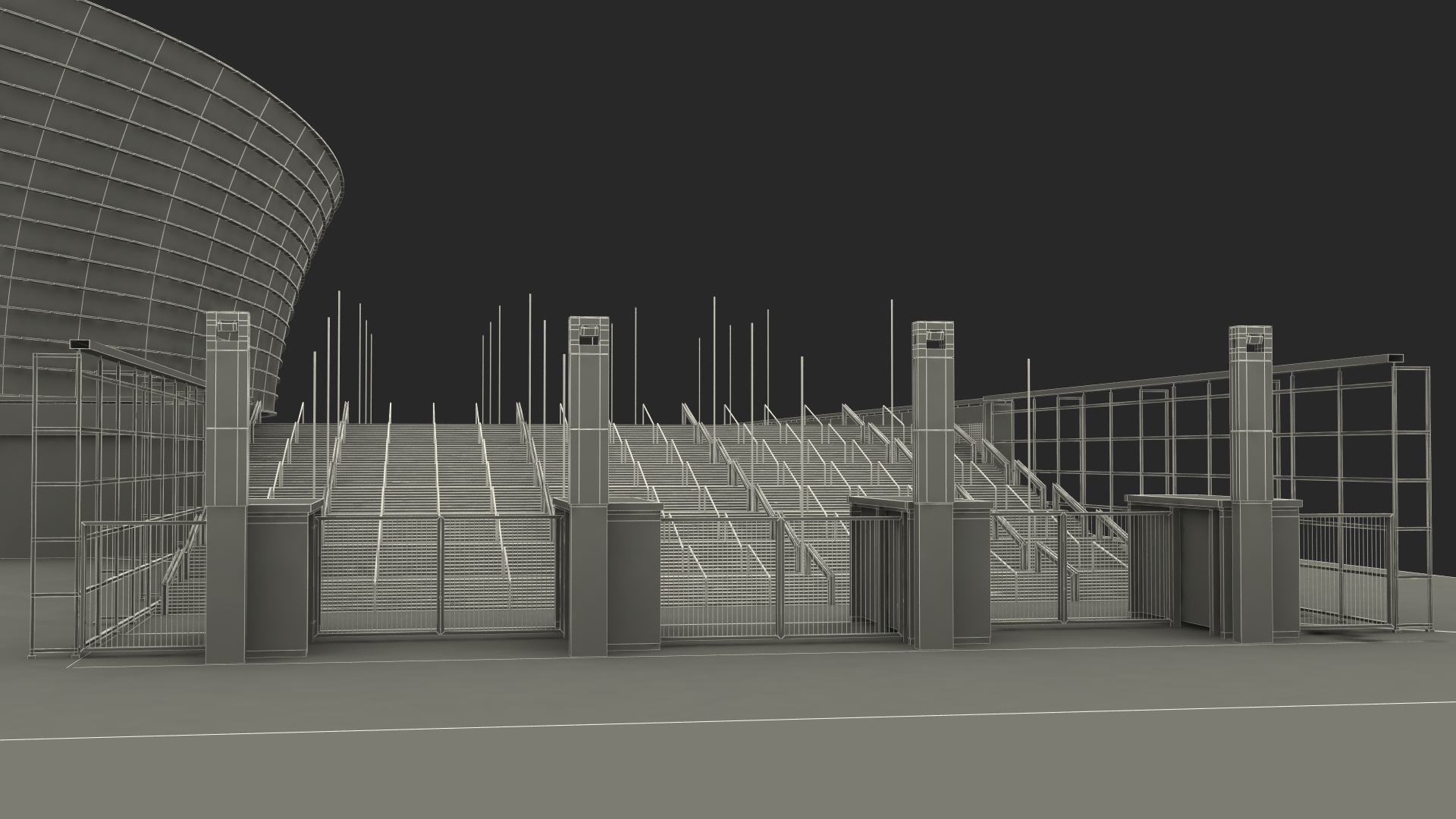 Stadium Cape Town Green Point 3D model