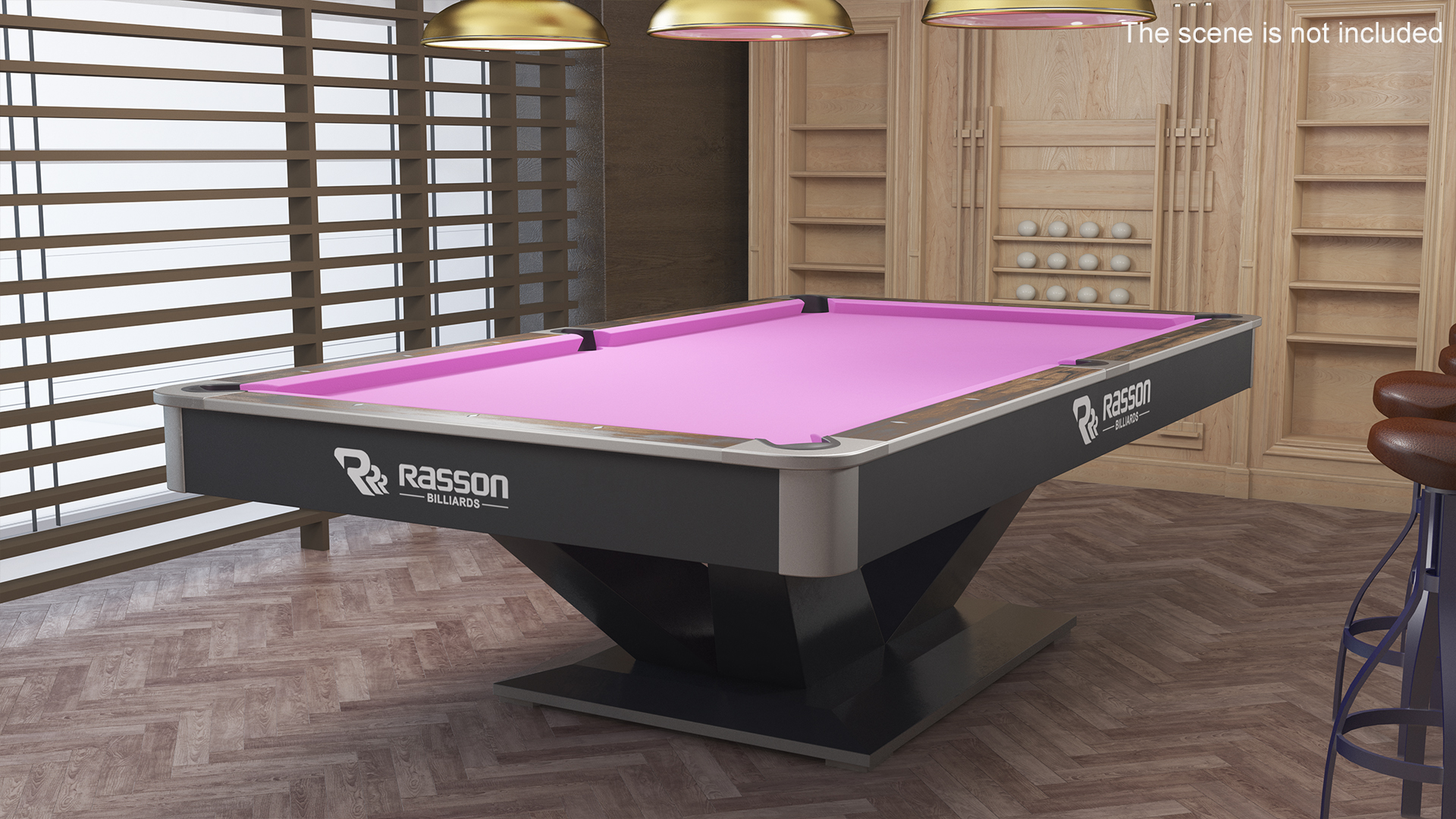 3D model Commercial Pool Table 9ft Rasson Fuchsia