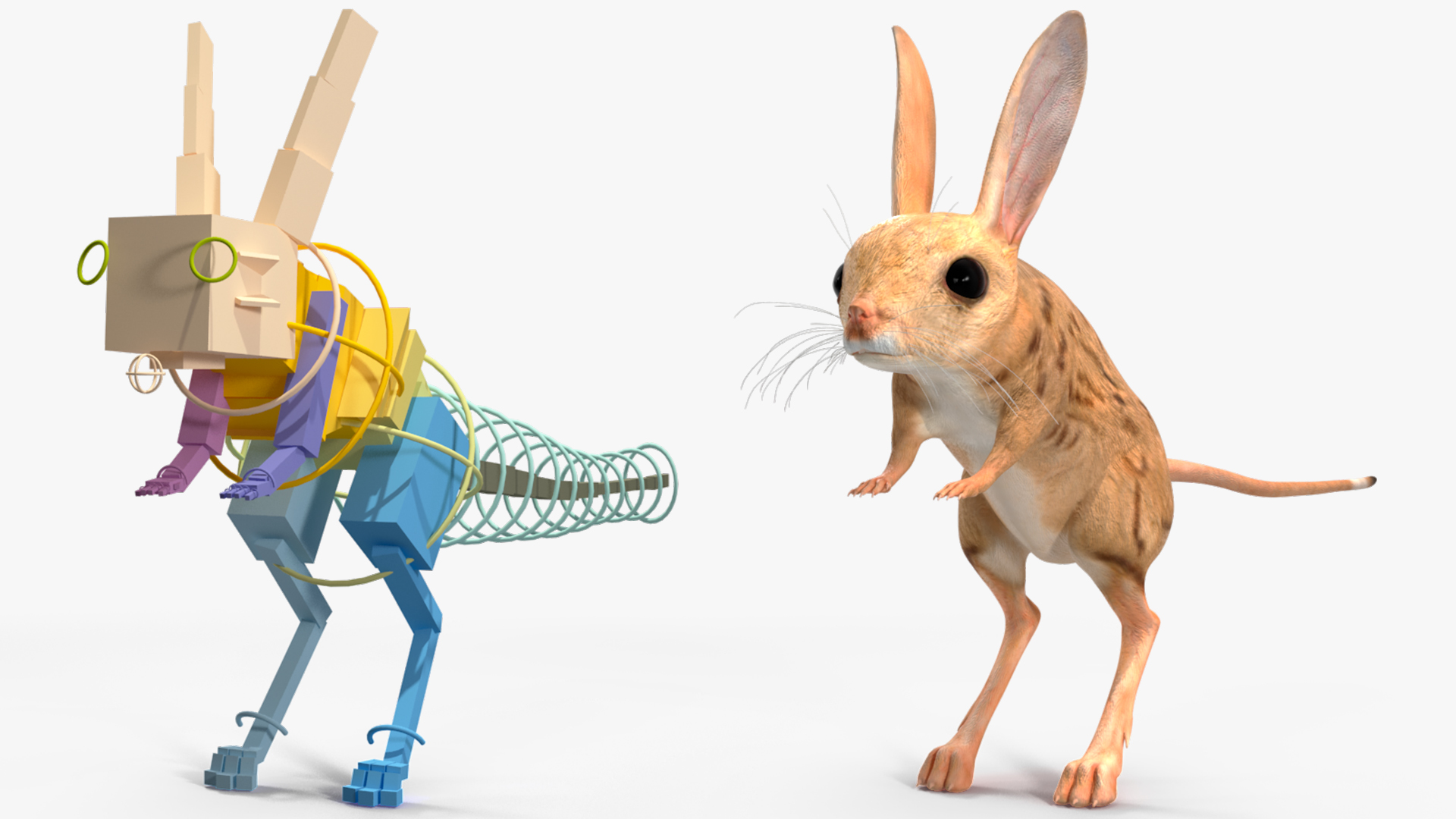 Desert Jerboa Rigged for Cinema 4D 3D model