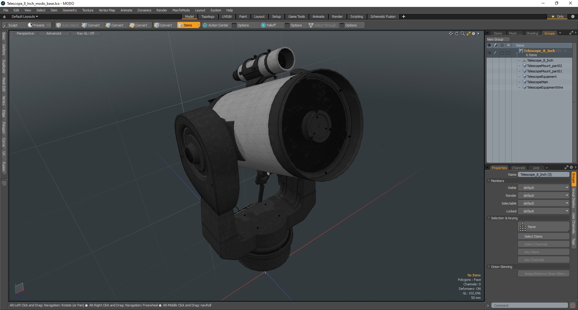 3D Telescope 8 Inch