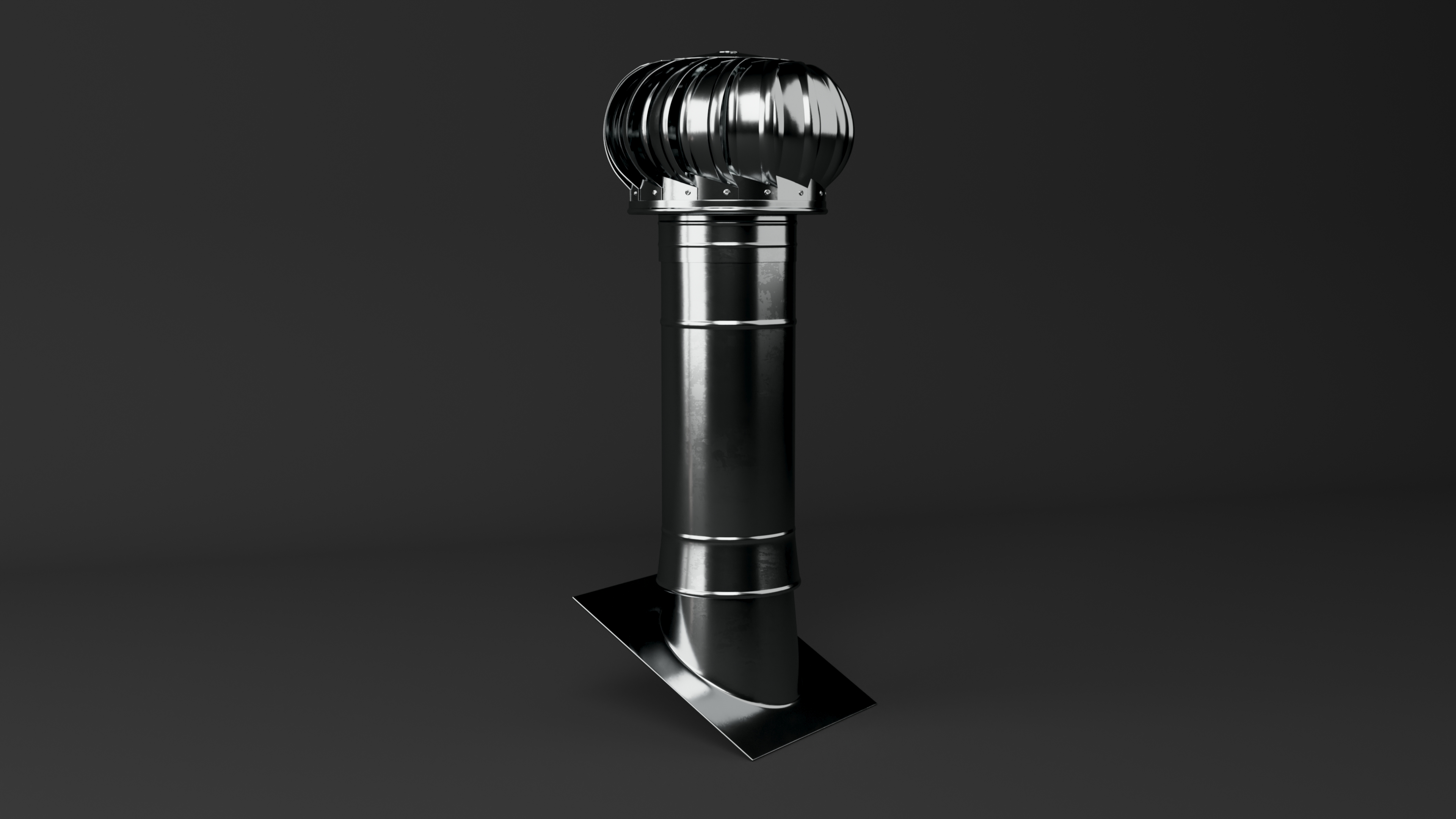 3D Round Stainless Steel Chimney Corner Base