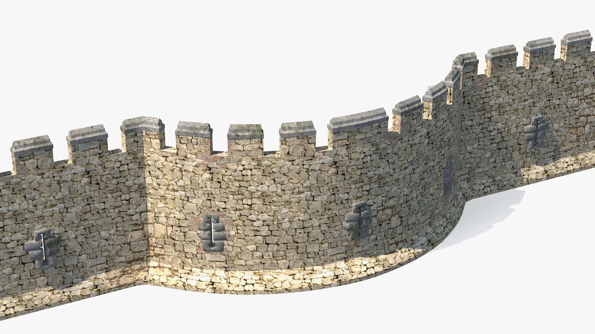 Old Stone Wall 3D model