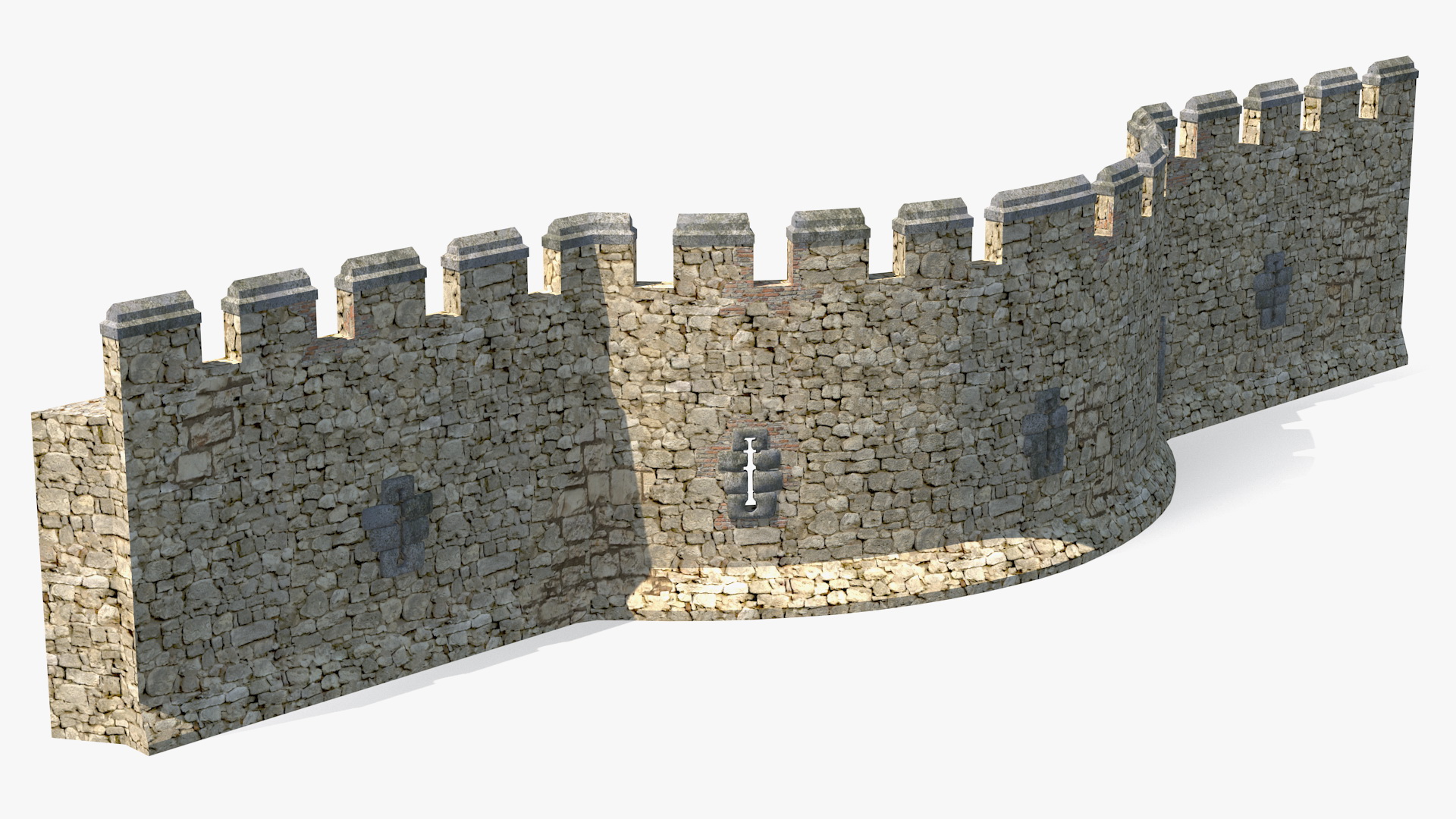 Old Stone Wall 3D model