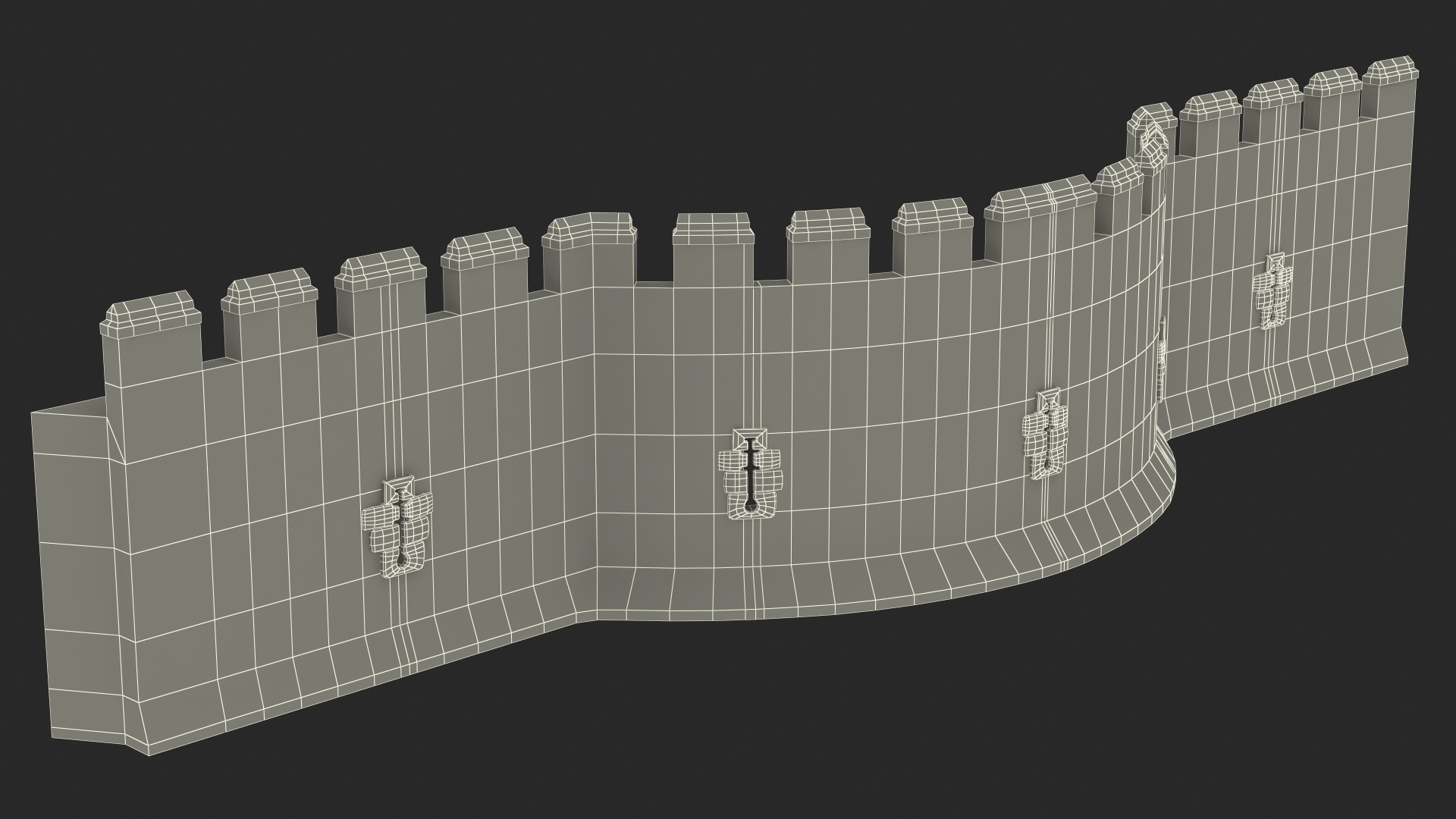 Old Stone Wall 3D model