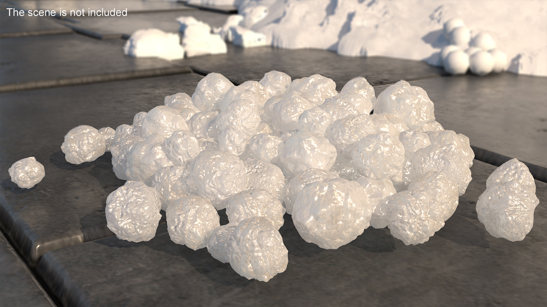 3D model Small Pile of Little Hail
