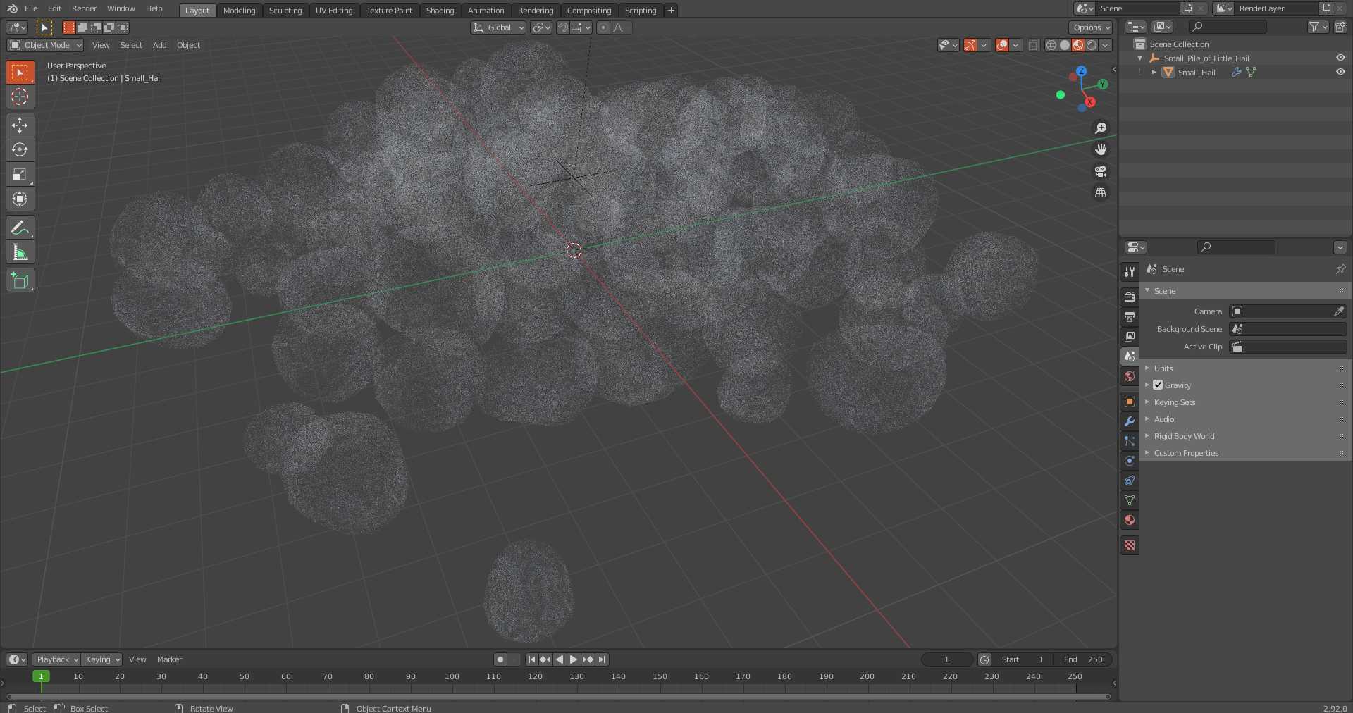 3D model Small Pile of Little Hail