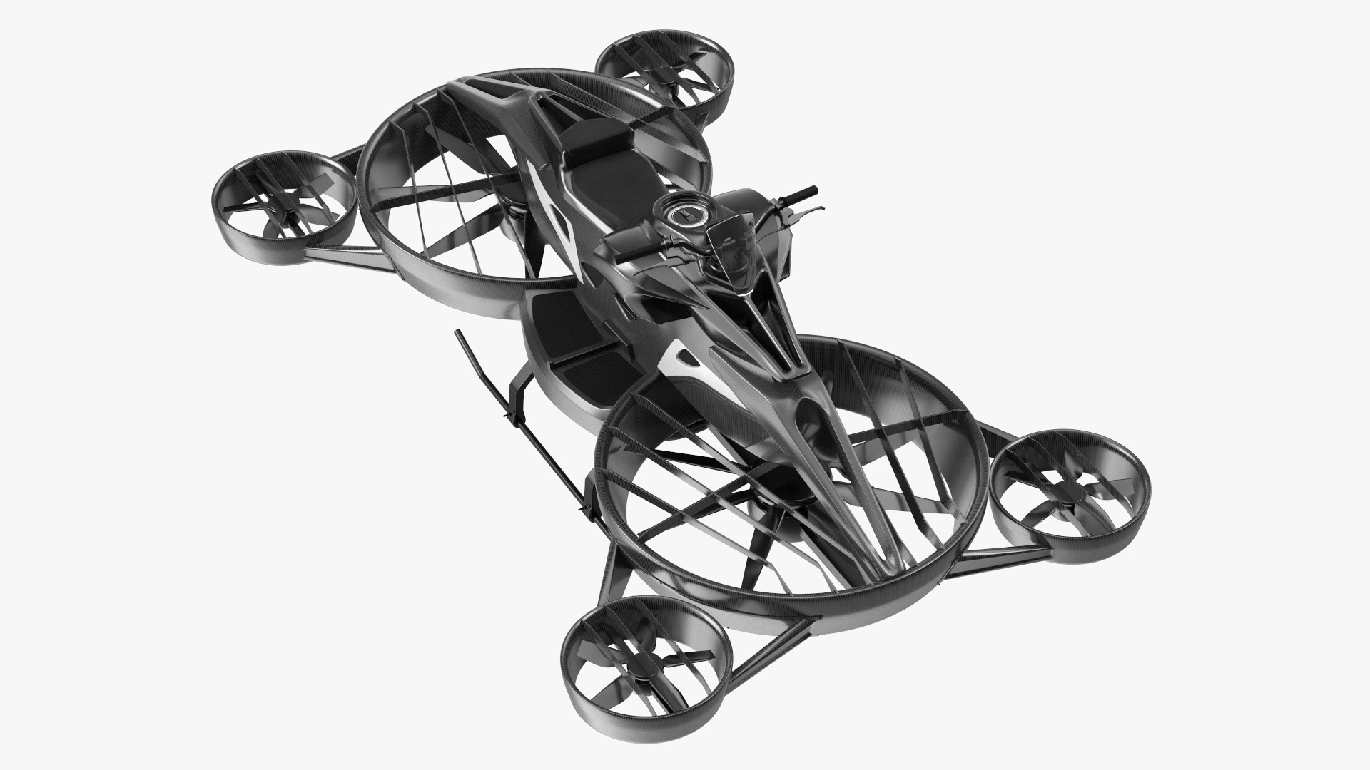 Black Hoverbike XTURISMO 3D model