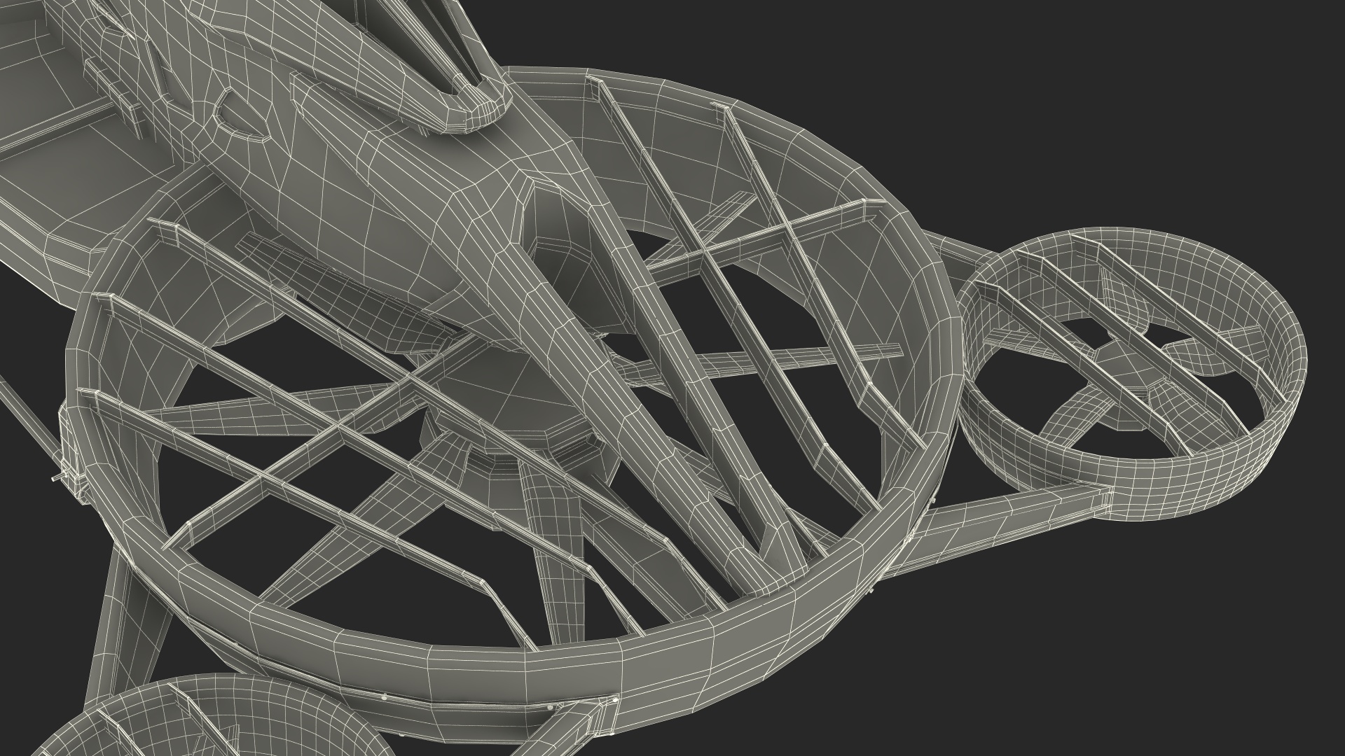 Black Hoverbike XTURISMO 3D model