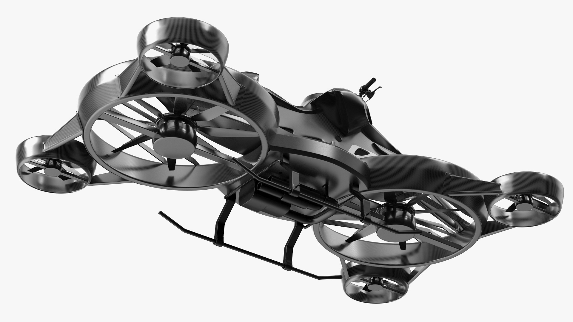 Black Hoverbike XTURISMO 3D model