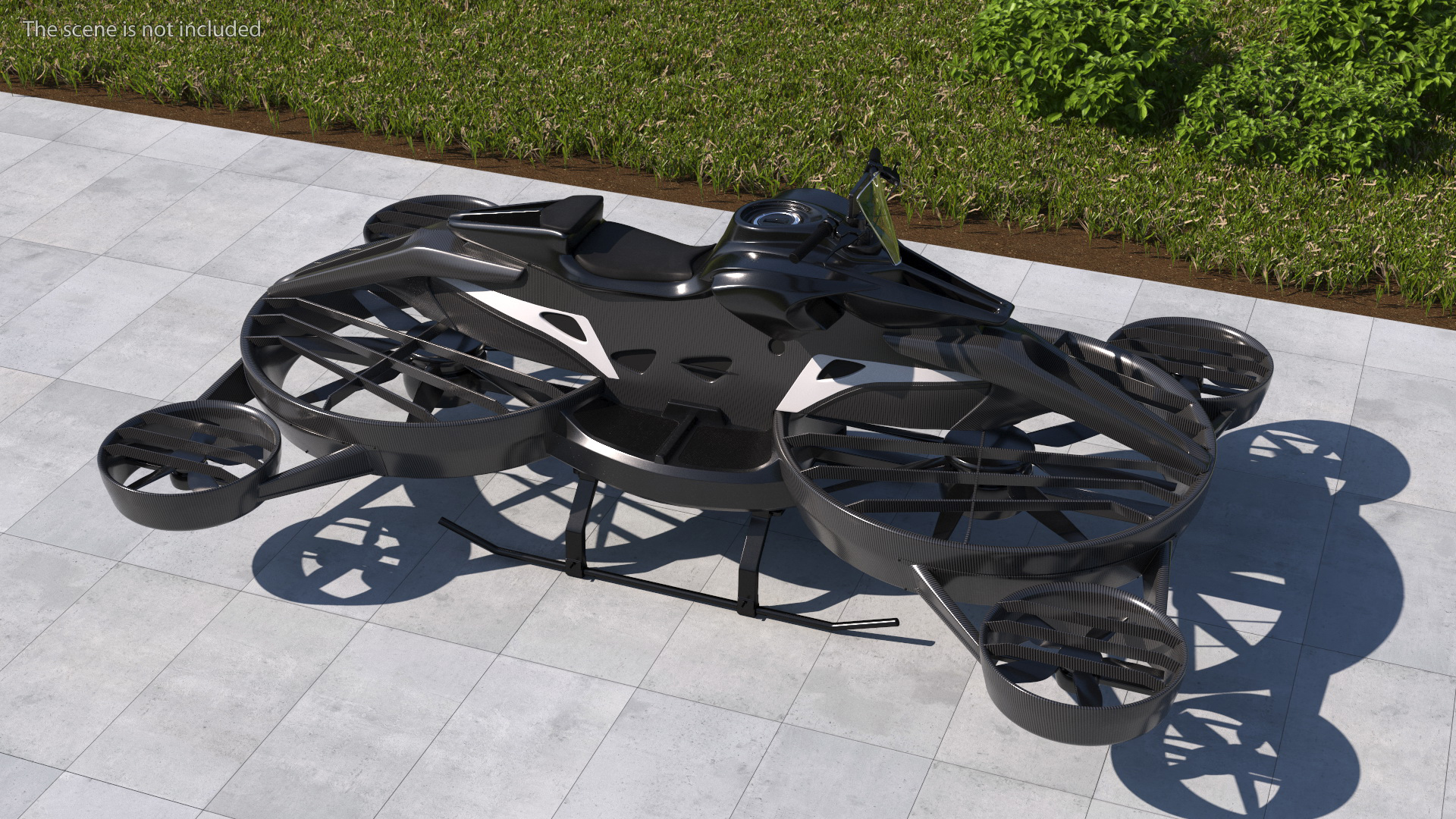 Black Hoverbike XTURISMO 3D model