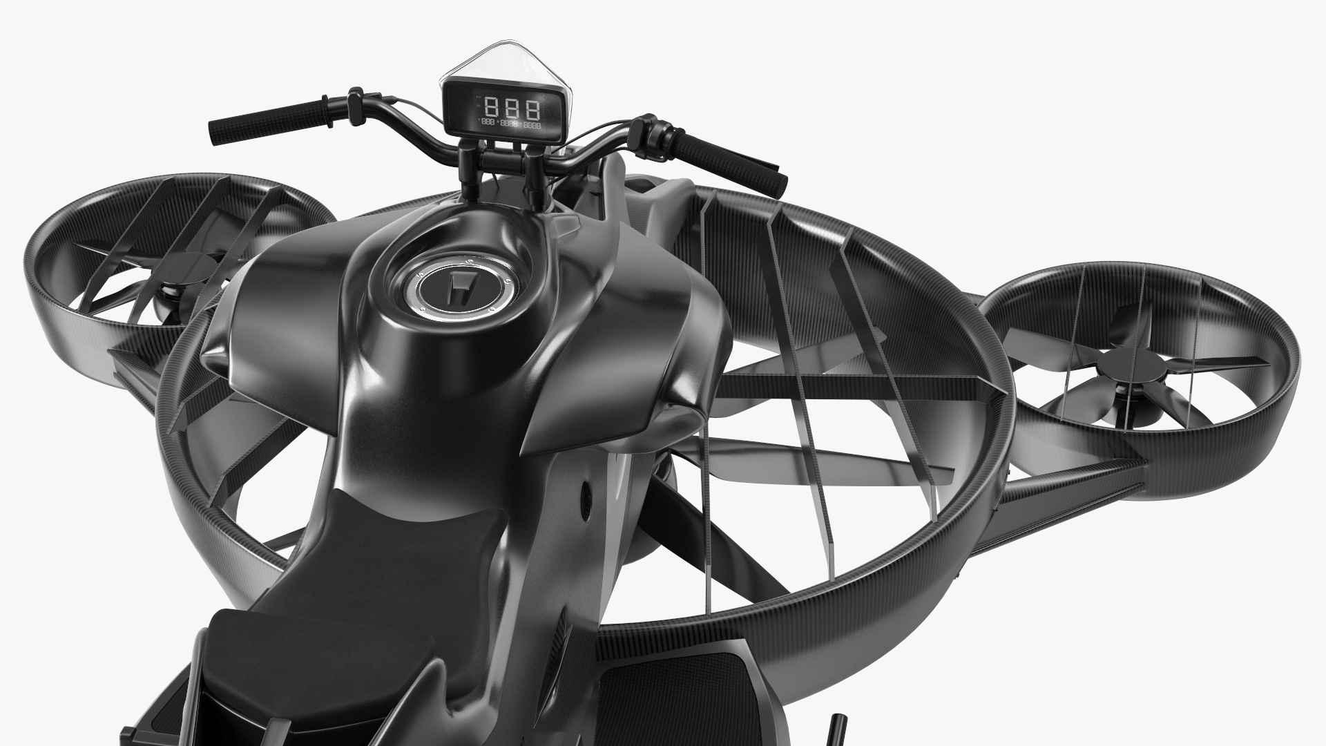 Black Hoverbike XTURISMO 3D model