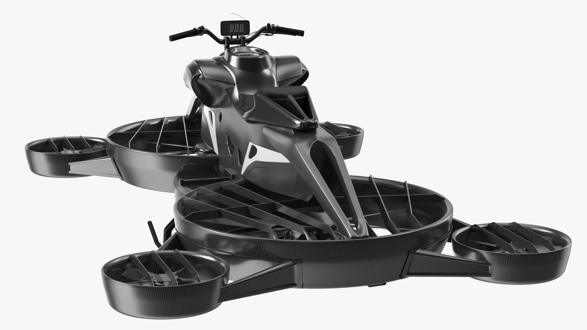 Black Hoverbike XTURISMO 3D model