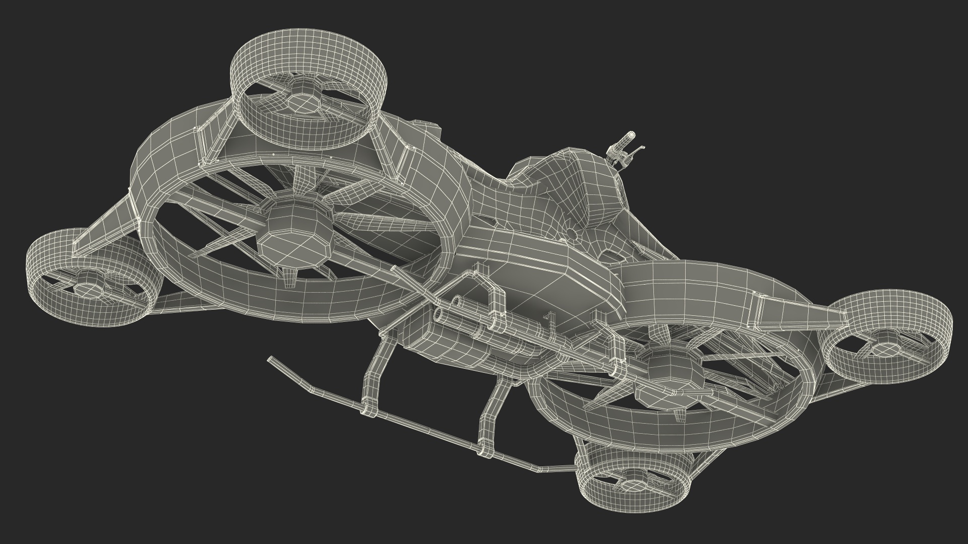 Black Hoverbike XTURISMO 3D model