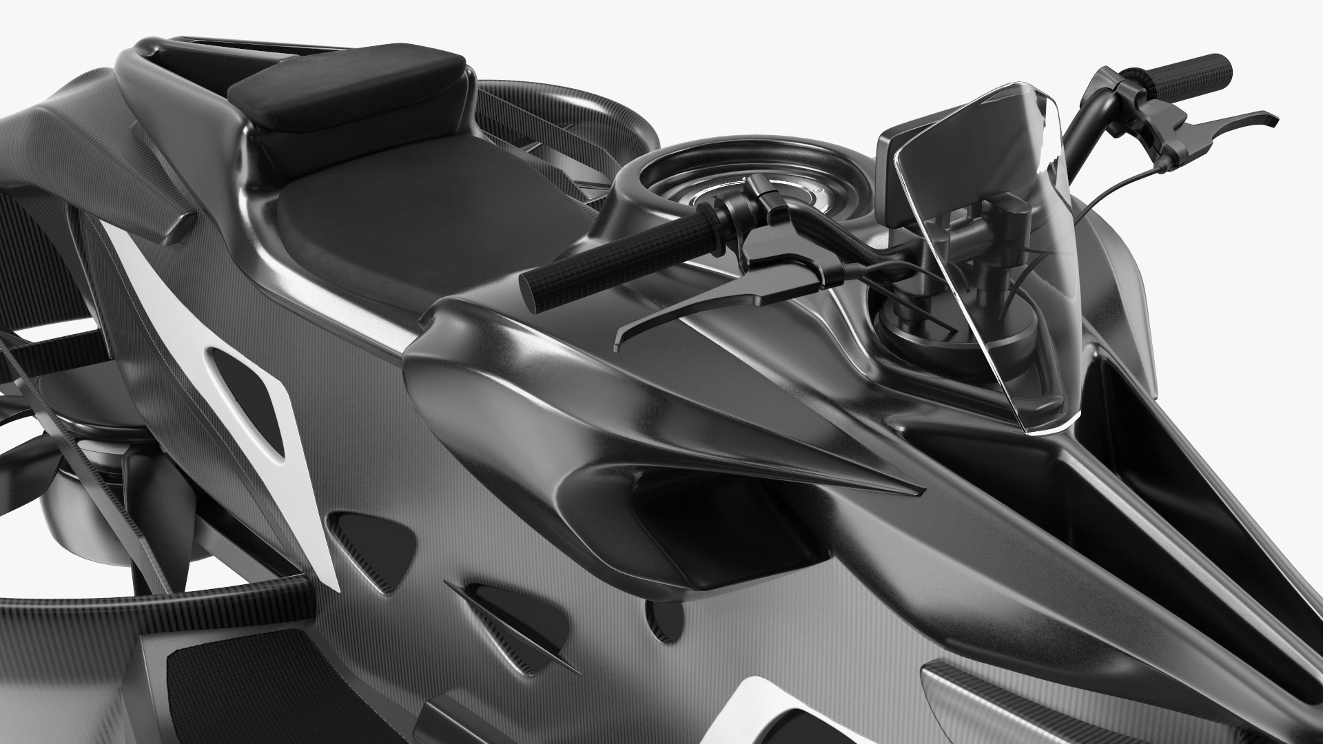 Black Hoverbike XTURISMO 3D model