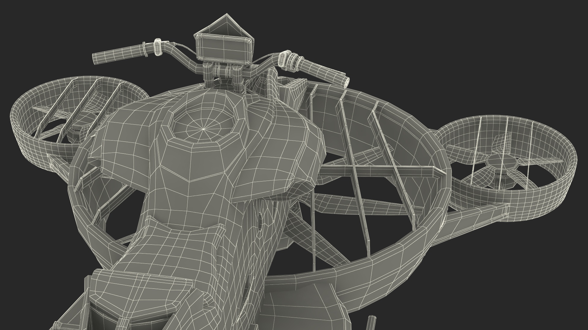 Black Hoverbike XTURISMO 3D model