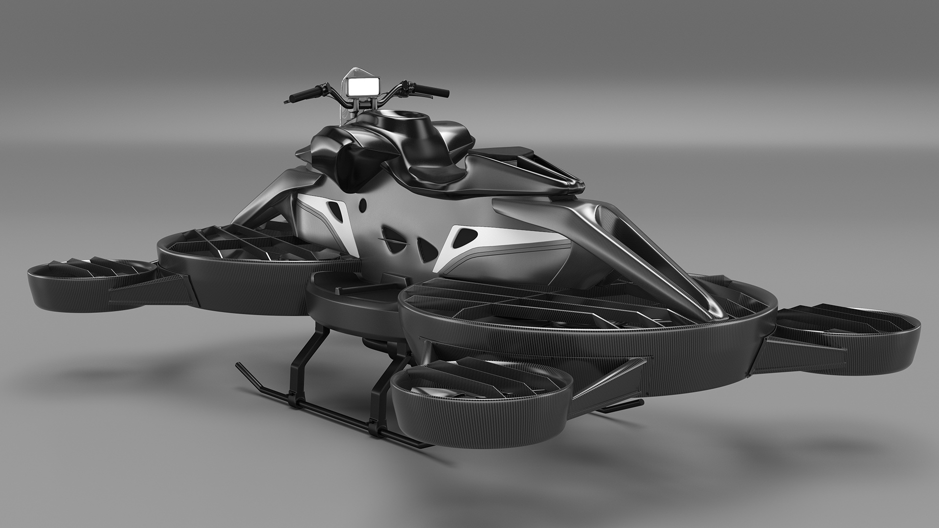 Black Hoverbike XTURISMO 3D model