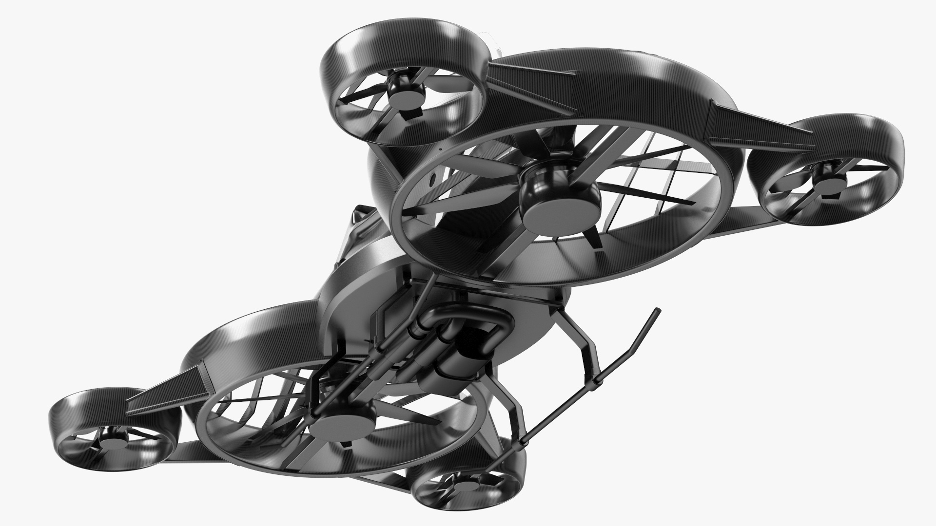 Black Hoverbike XTURISMO 3D model