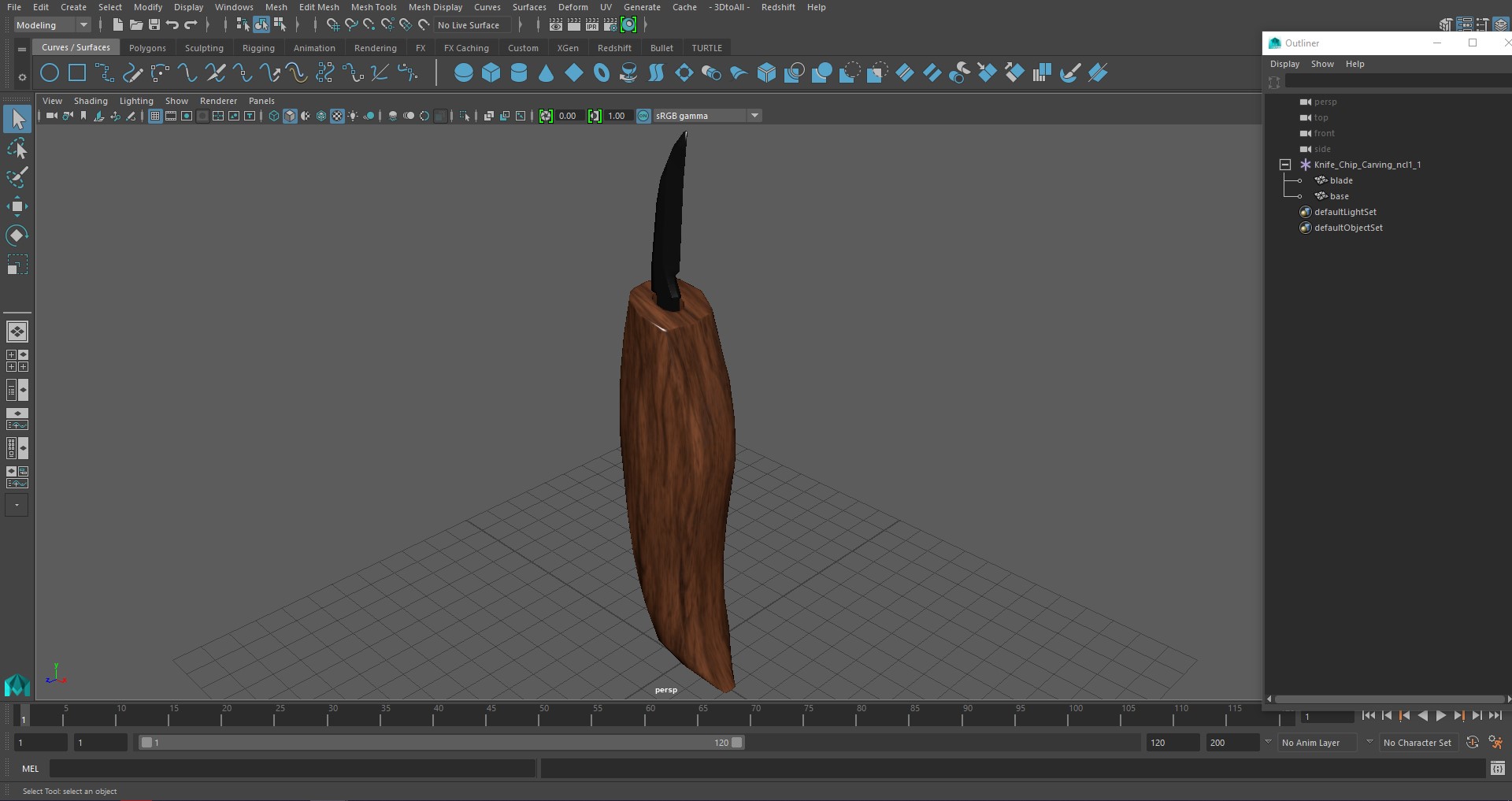 3D Knife Chip Carving model