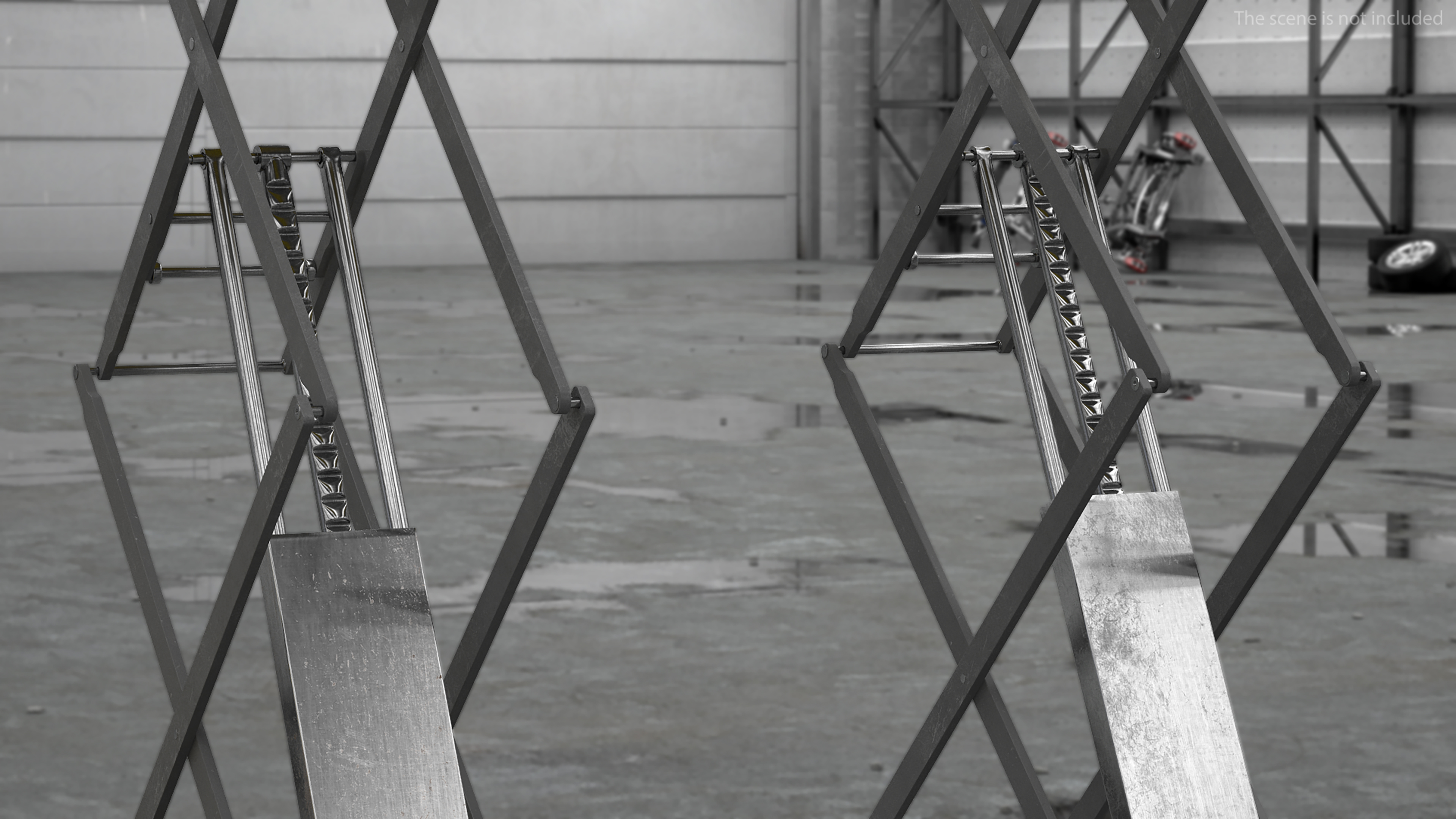 Industrial Car Lift 3D model