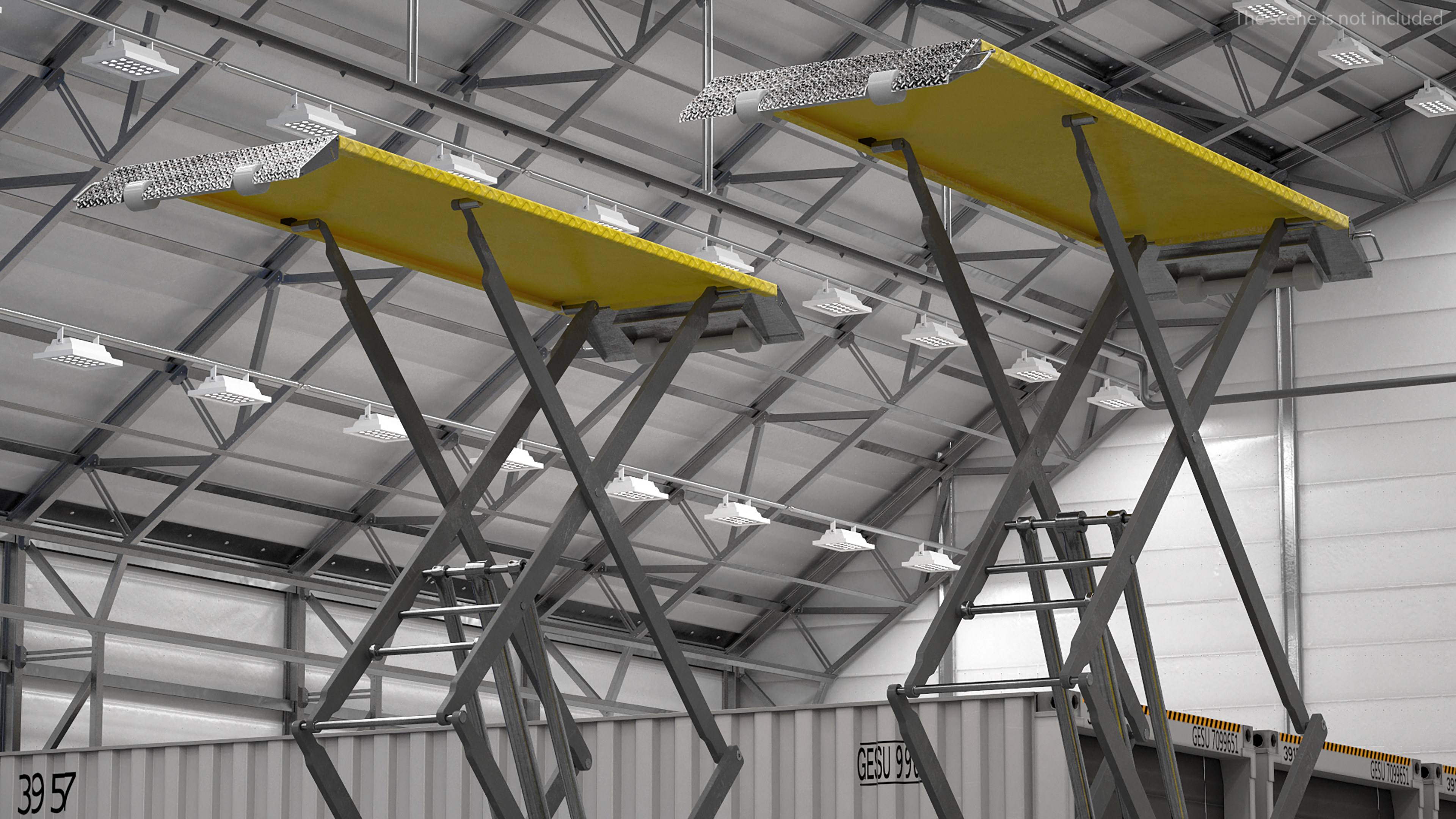 Industrial Car Lift 3D model