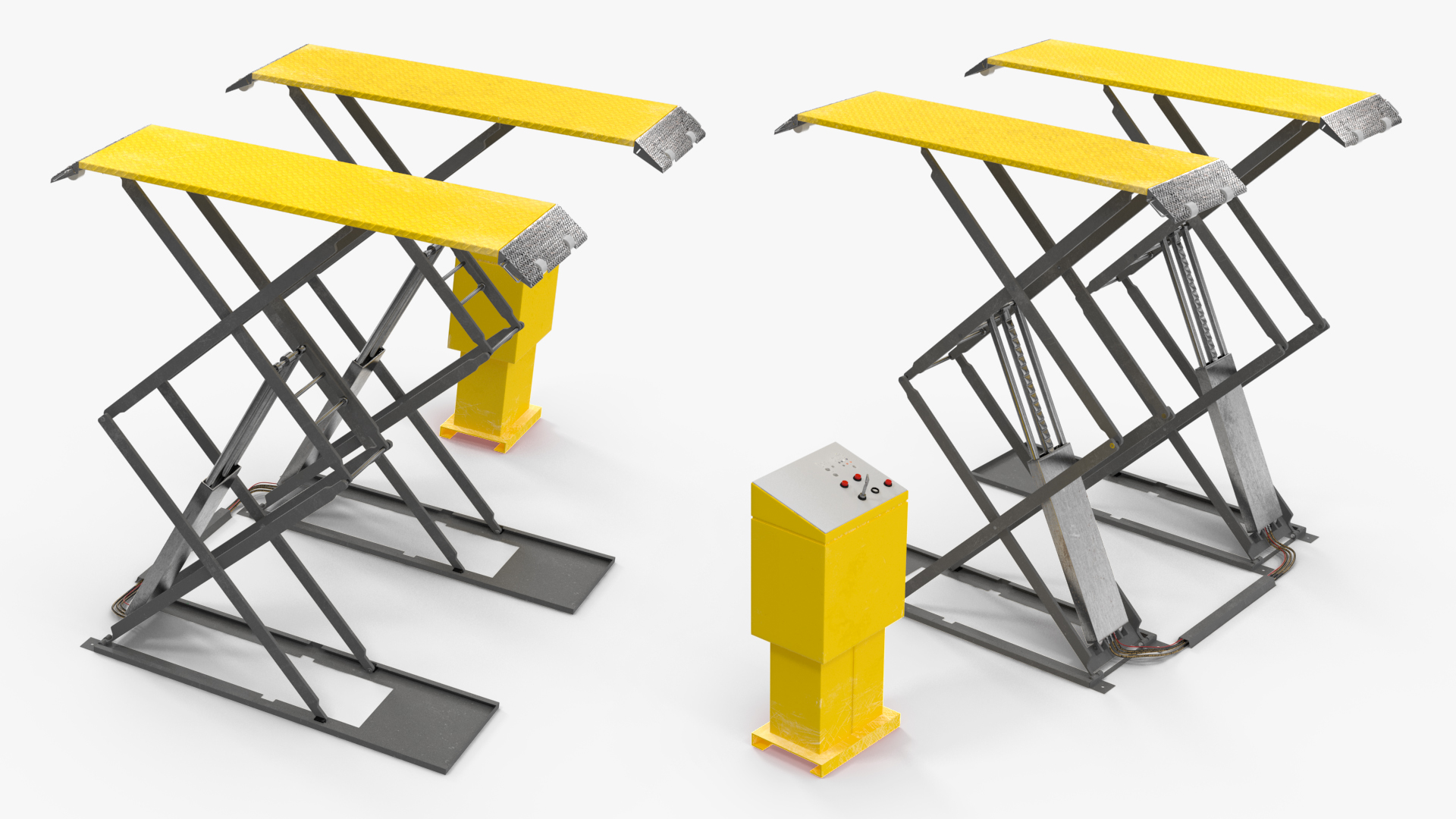 Industrial Car Lift 3D model