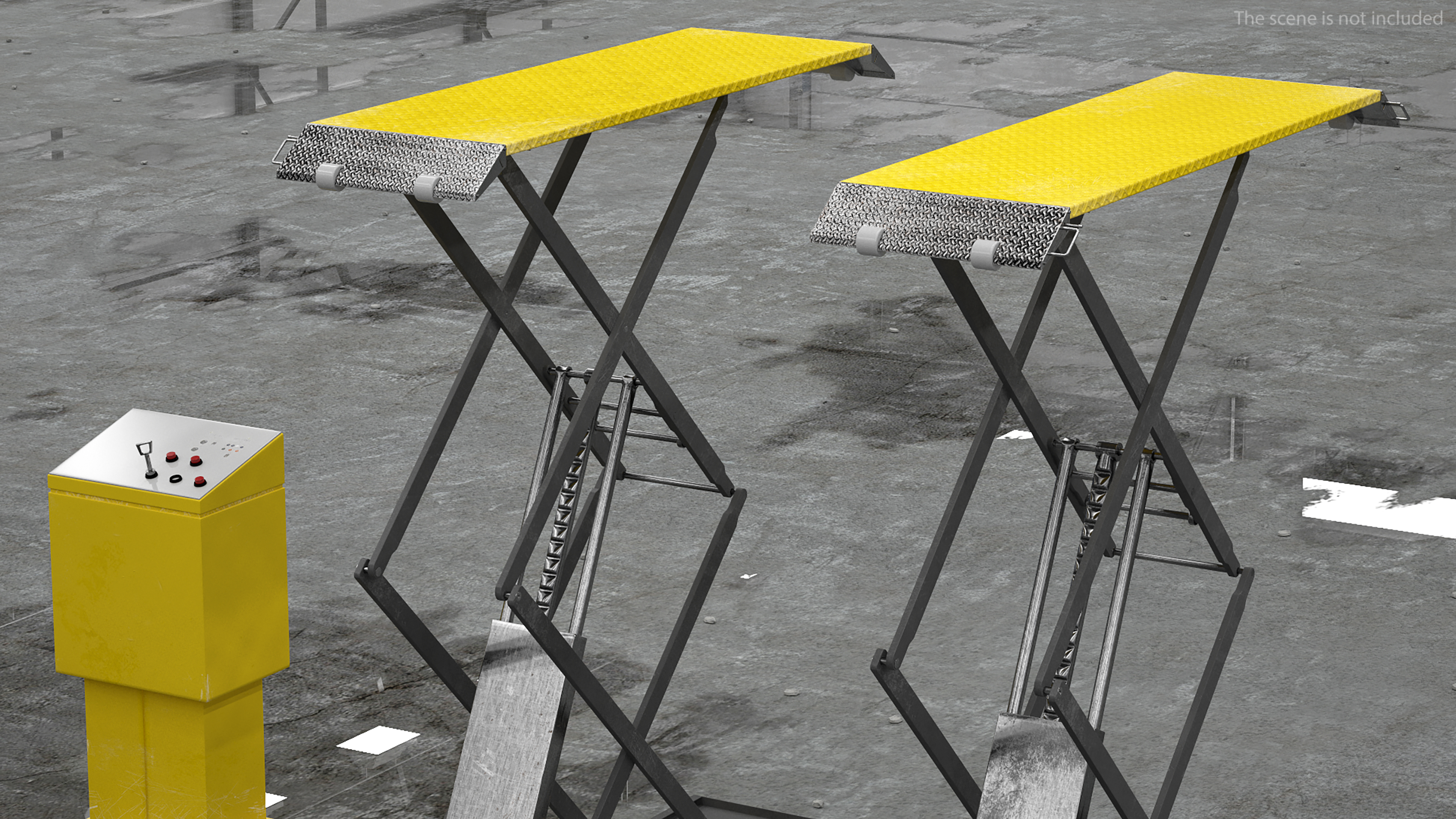 Industrial Car Lift 3D model