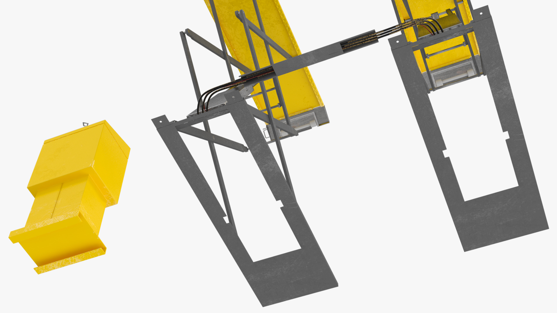 Industrial Car Lift 3D model