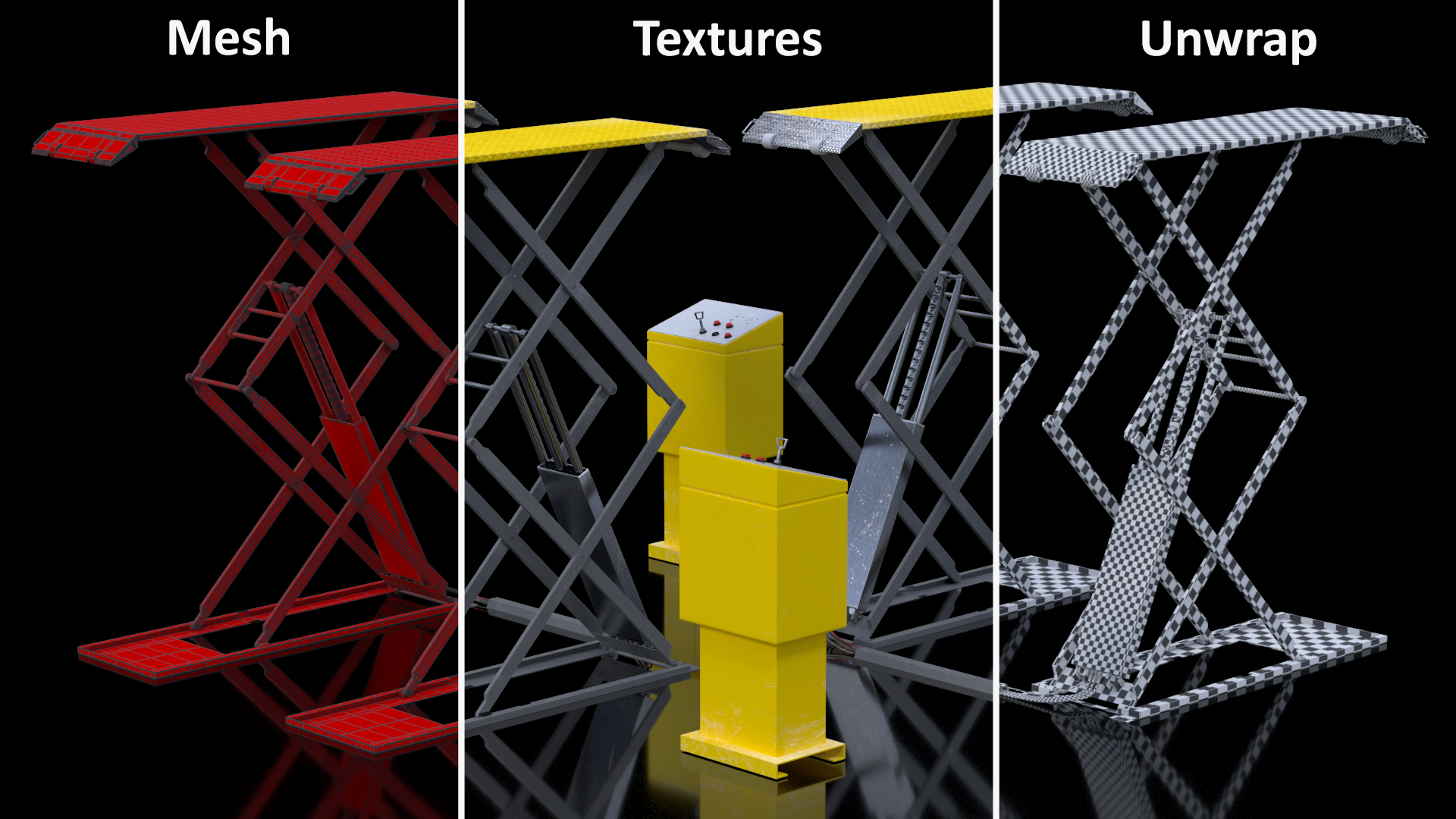 Industrial Car Lift 3D model