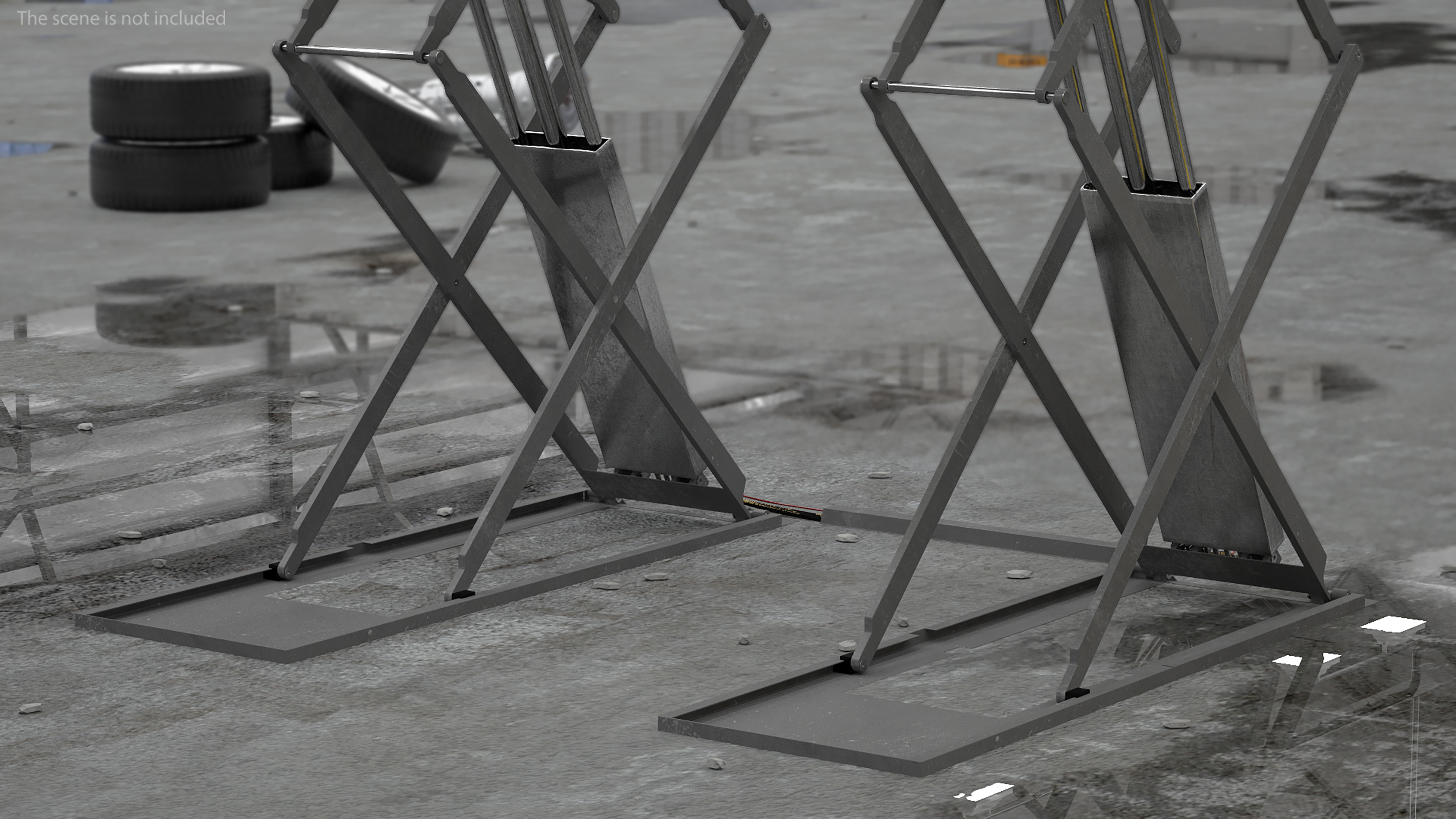 Industrial Car Lift 3D model