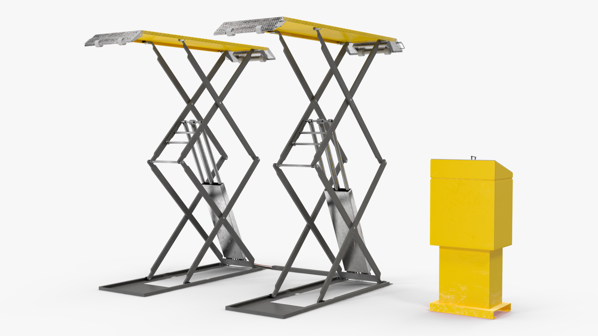 Industrial Car Lift 3D model
