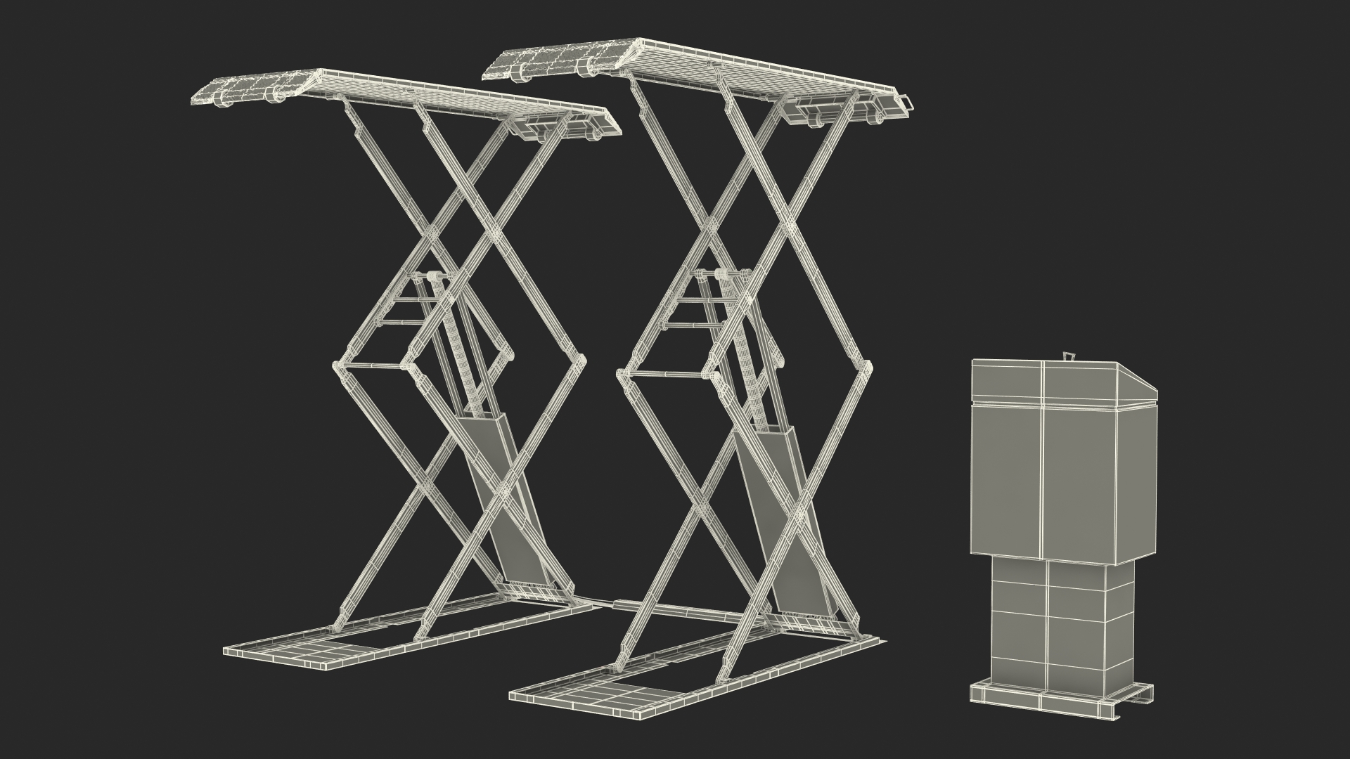 Industrial Car Lift 3D model