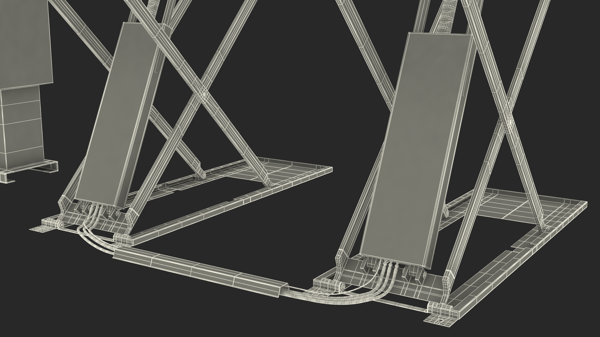 Industrial Car Lift 3D model