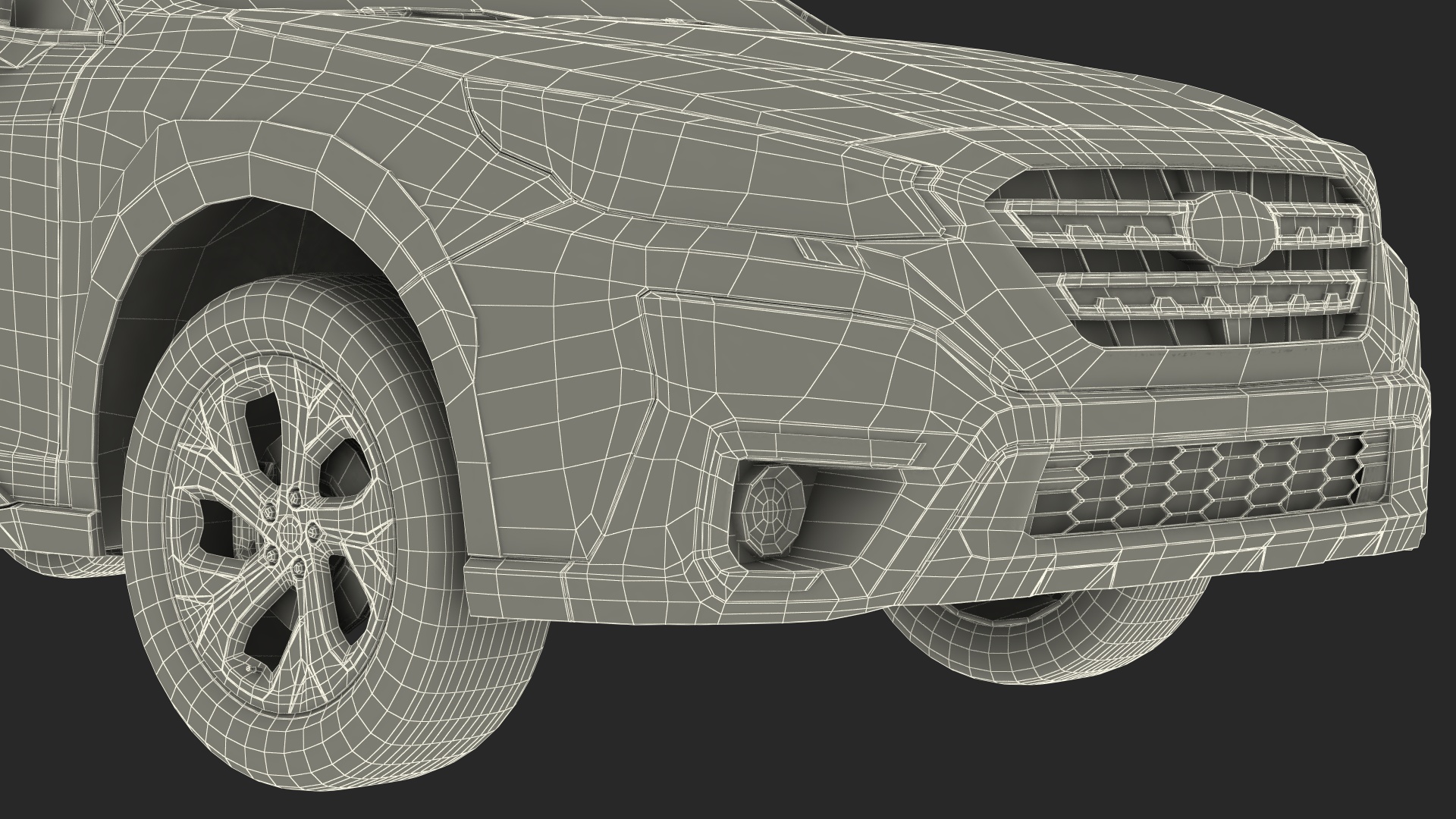 3D model Simple Interior SUBARU Outback 2021