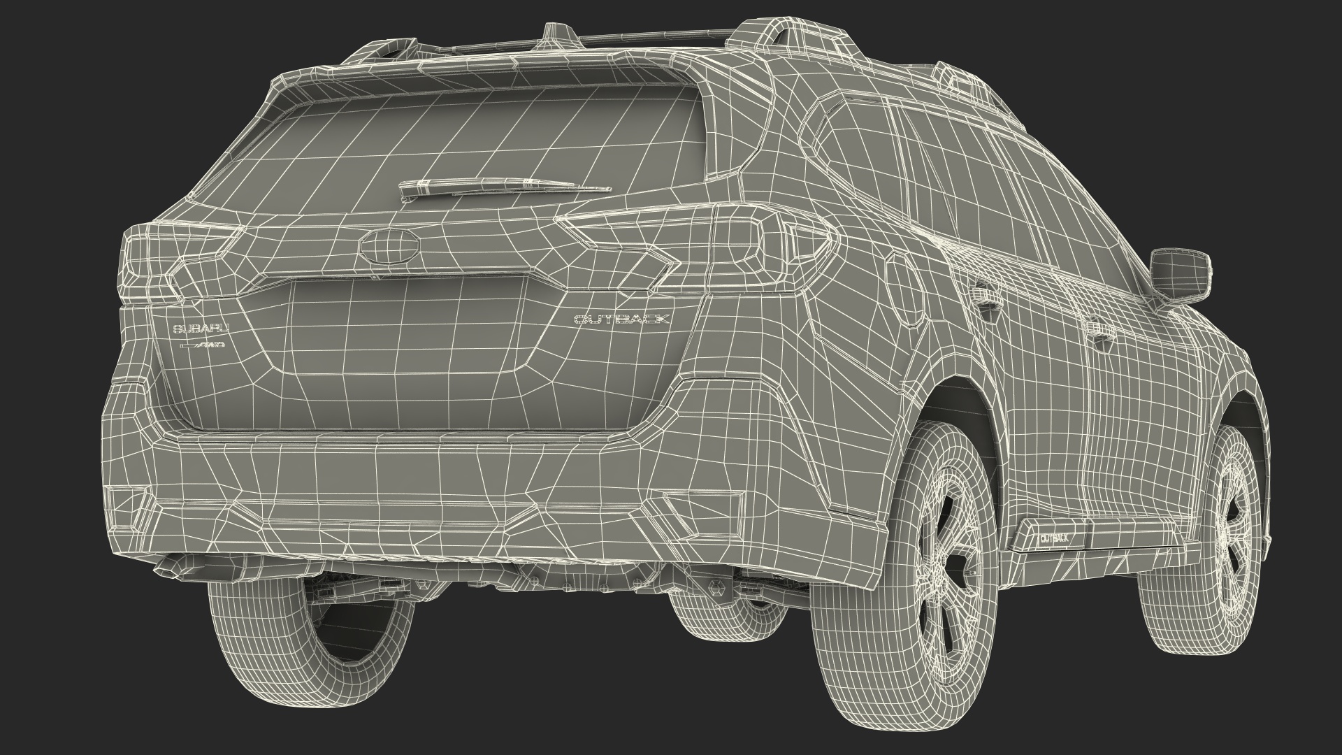 3D model Simple Interior SUBARU Outback 2021