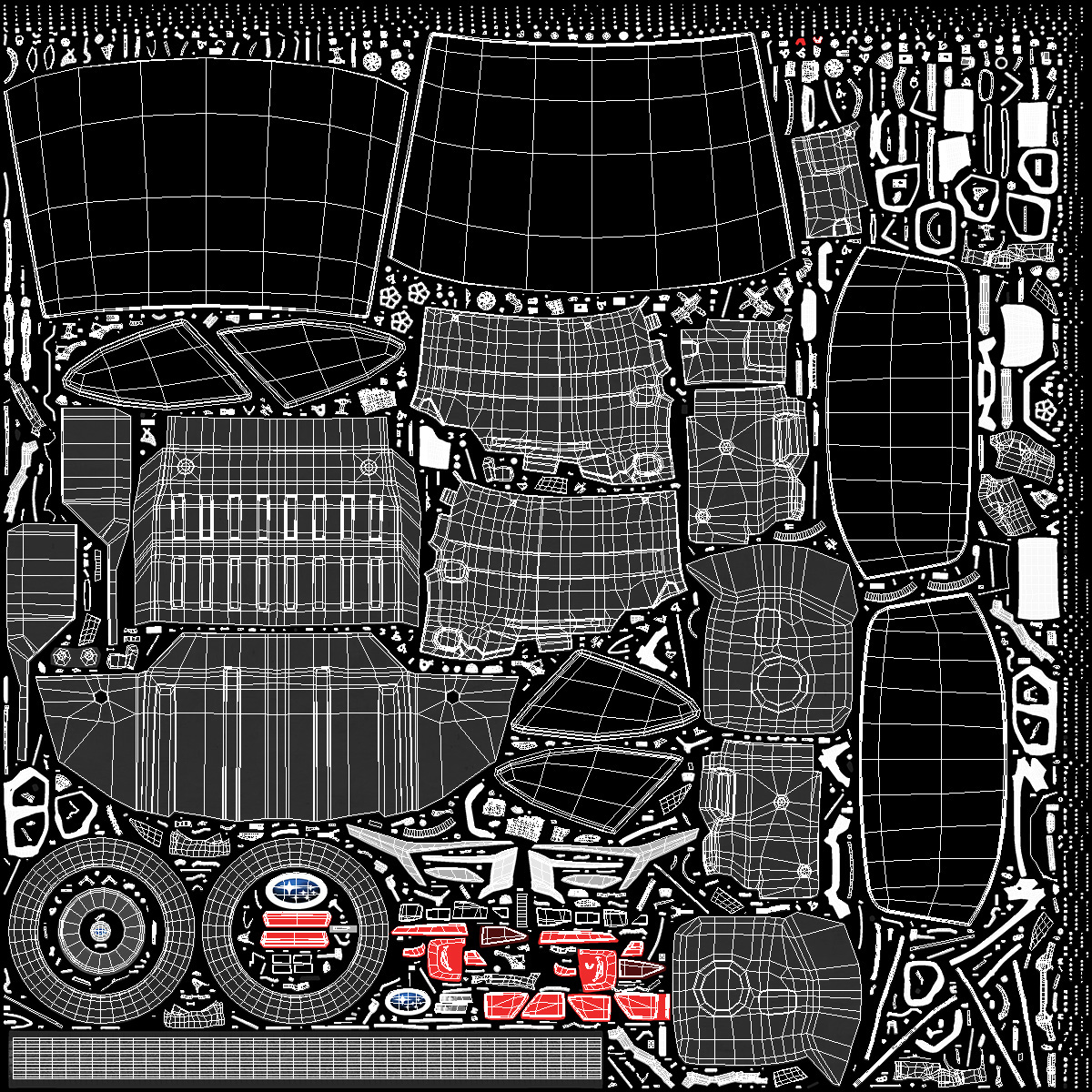 3D model Simple Interior SUBARU Outback 2021