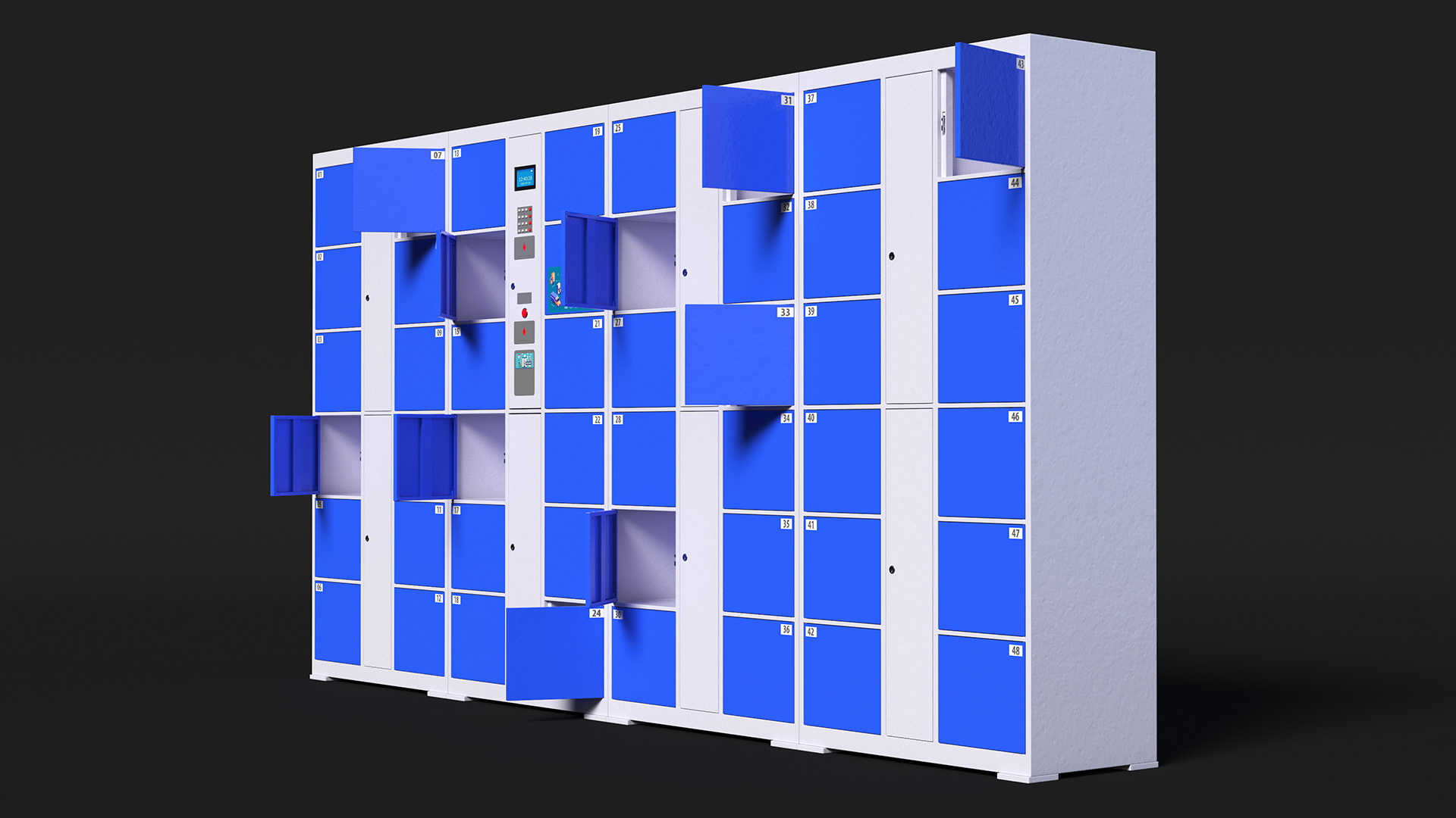 Automatic System Key Supermarket Blue 3D