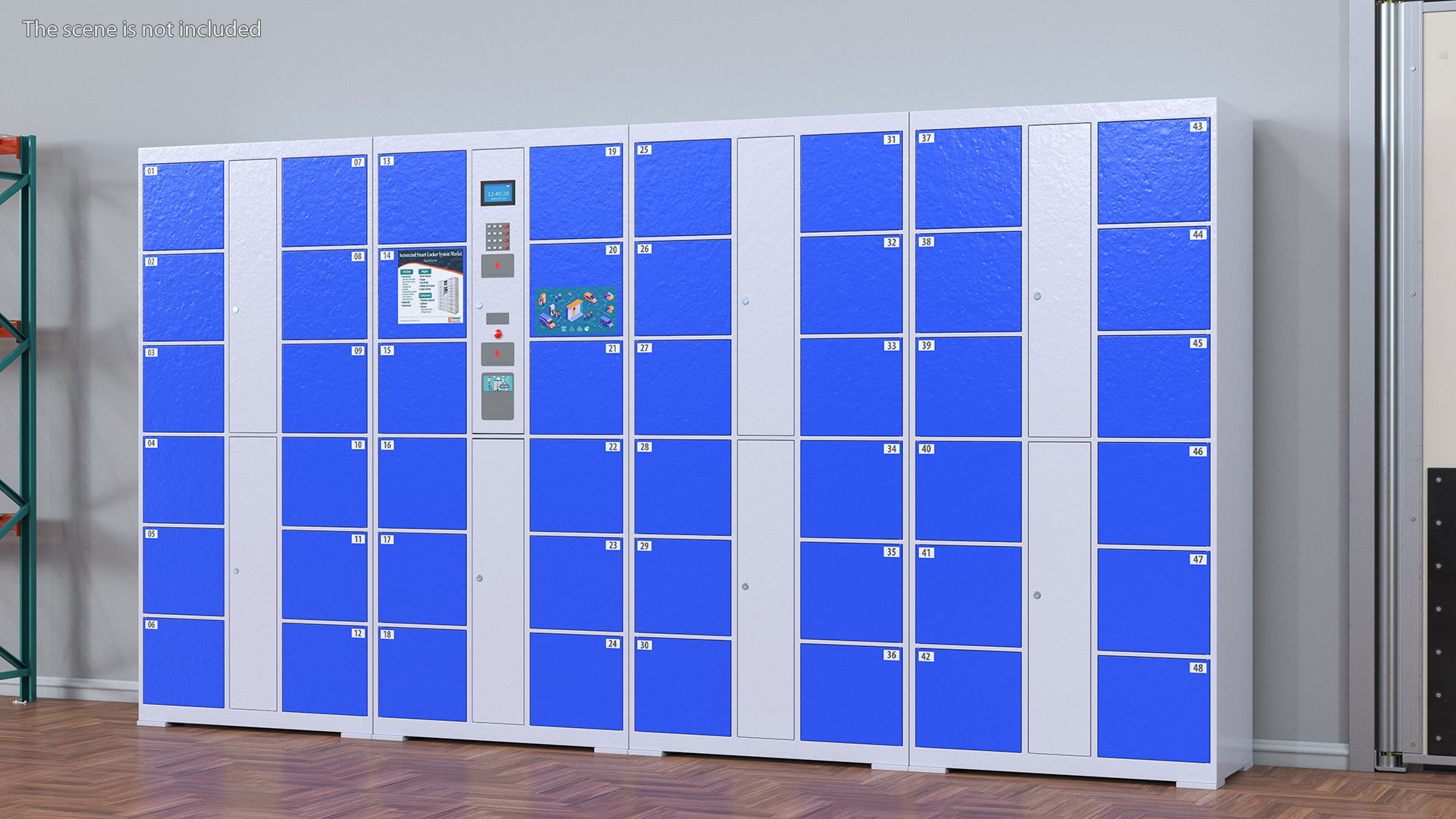 Automatic System Key Supermarket Blue 3D