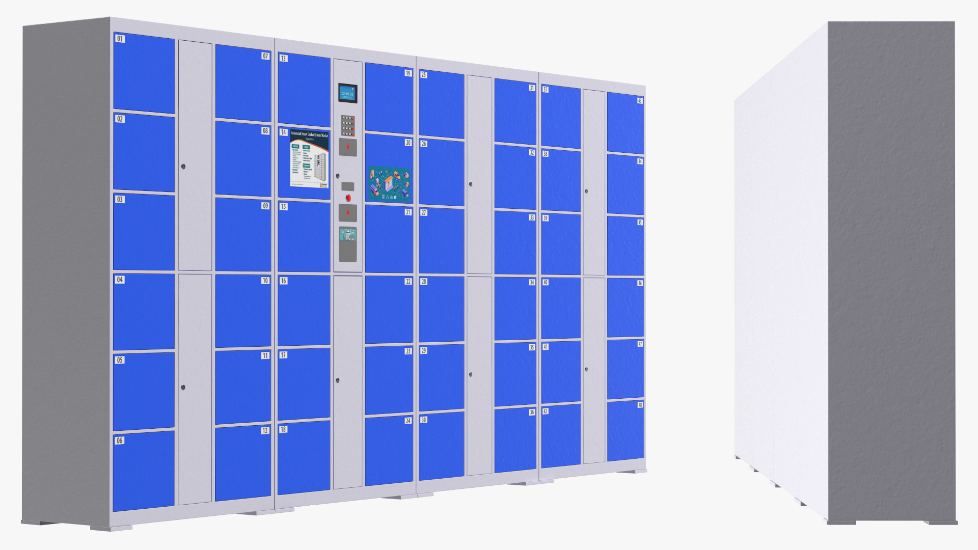 Automatic System Key Supermarket Blue 3D