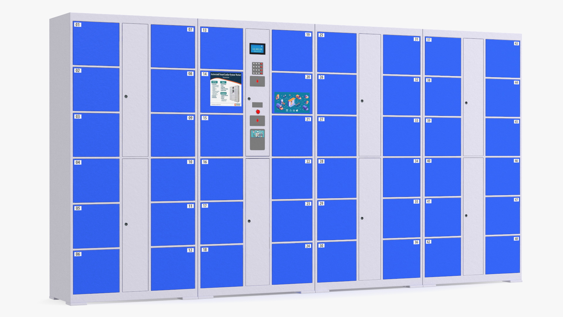 Automatic System Key Supermarket Blue 3D