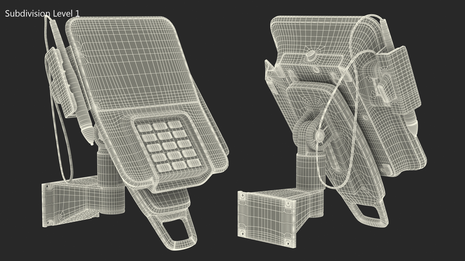 Verifone M400 Card Terminal Carrying Wall Bracket 3D model